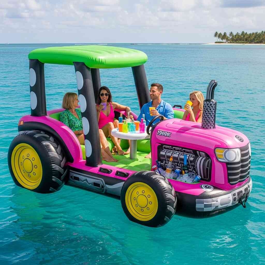 Giant Inflatable Tractor Lake Floats