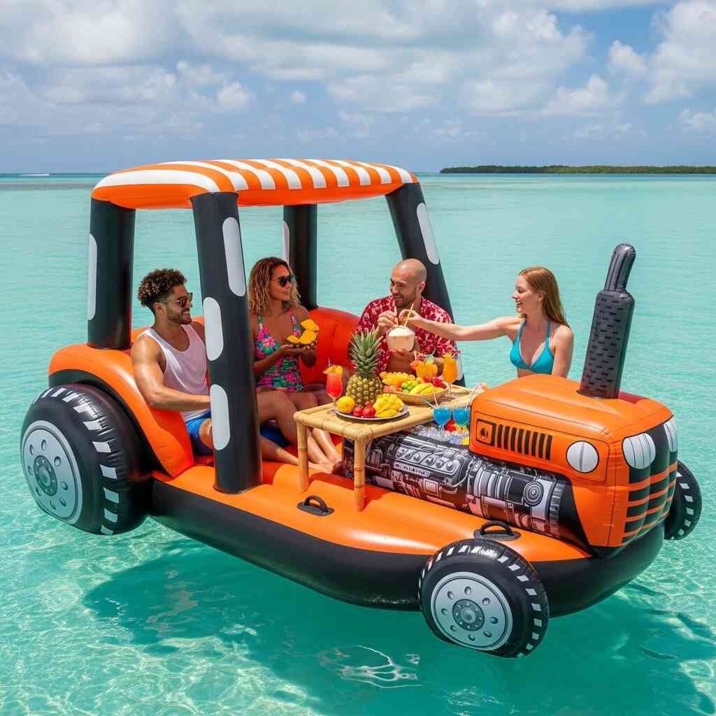 Giant Inflatable Tractor Lake Floats