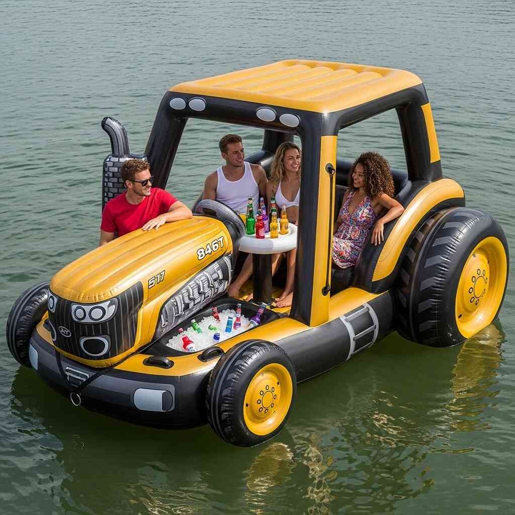 Giant Inflatable Tractor Lake Floats
