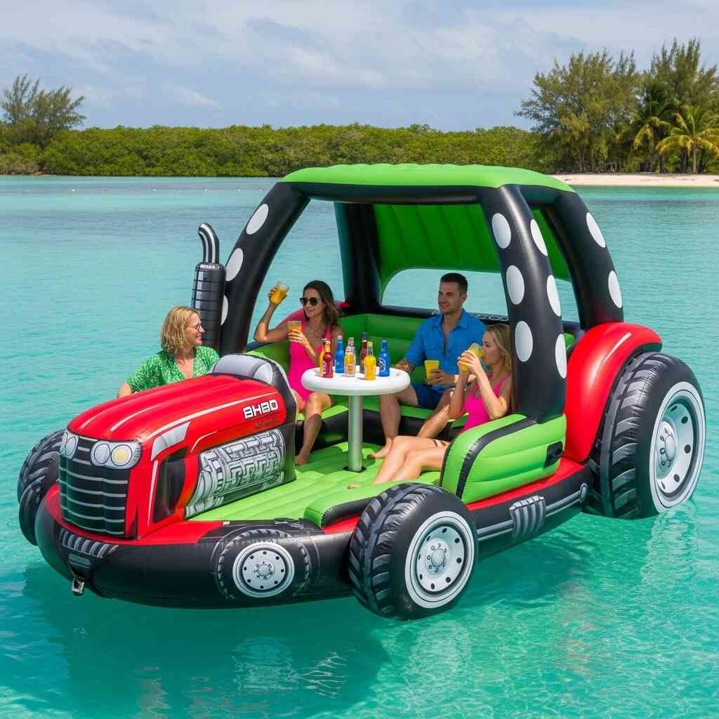 Giant Inflatable Tractor Lake Floats