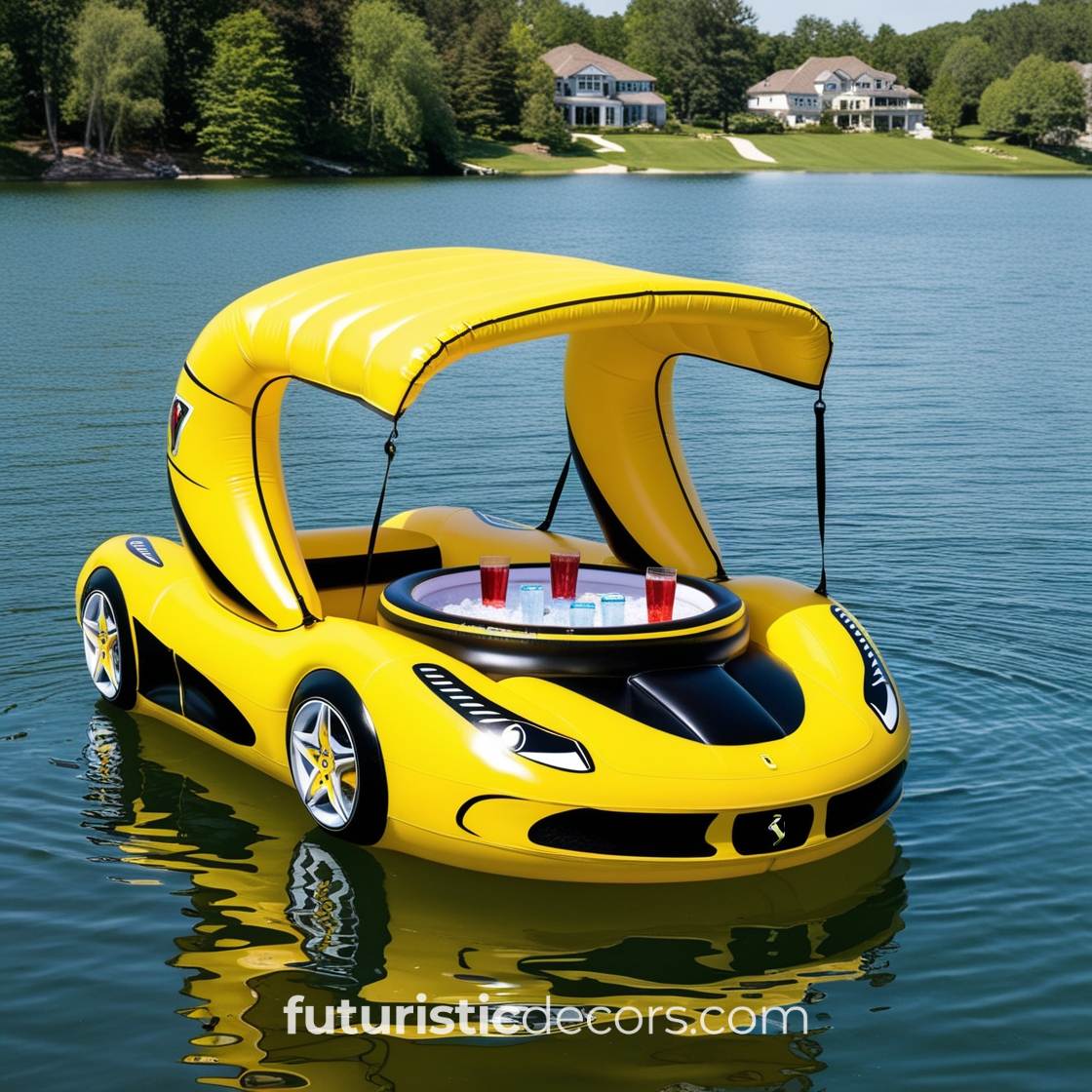 Sports Car Lake Floats