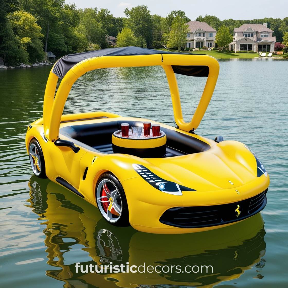 Sports Car Lake Floats