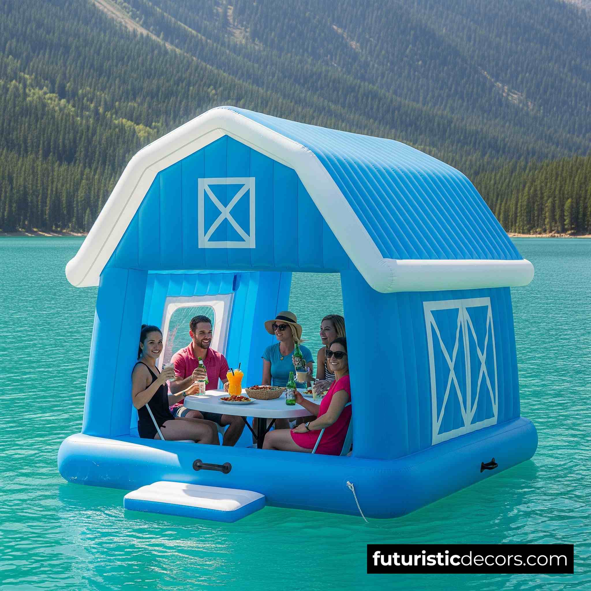 Inflatable Barn Lake Float