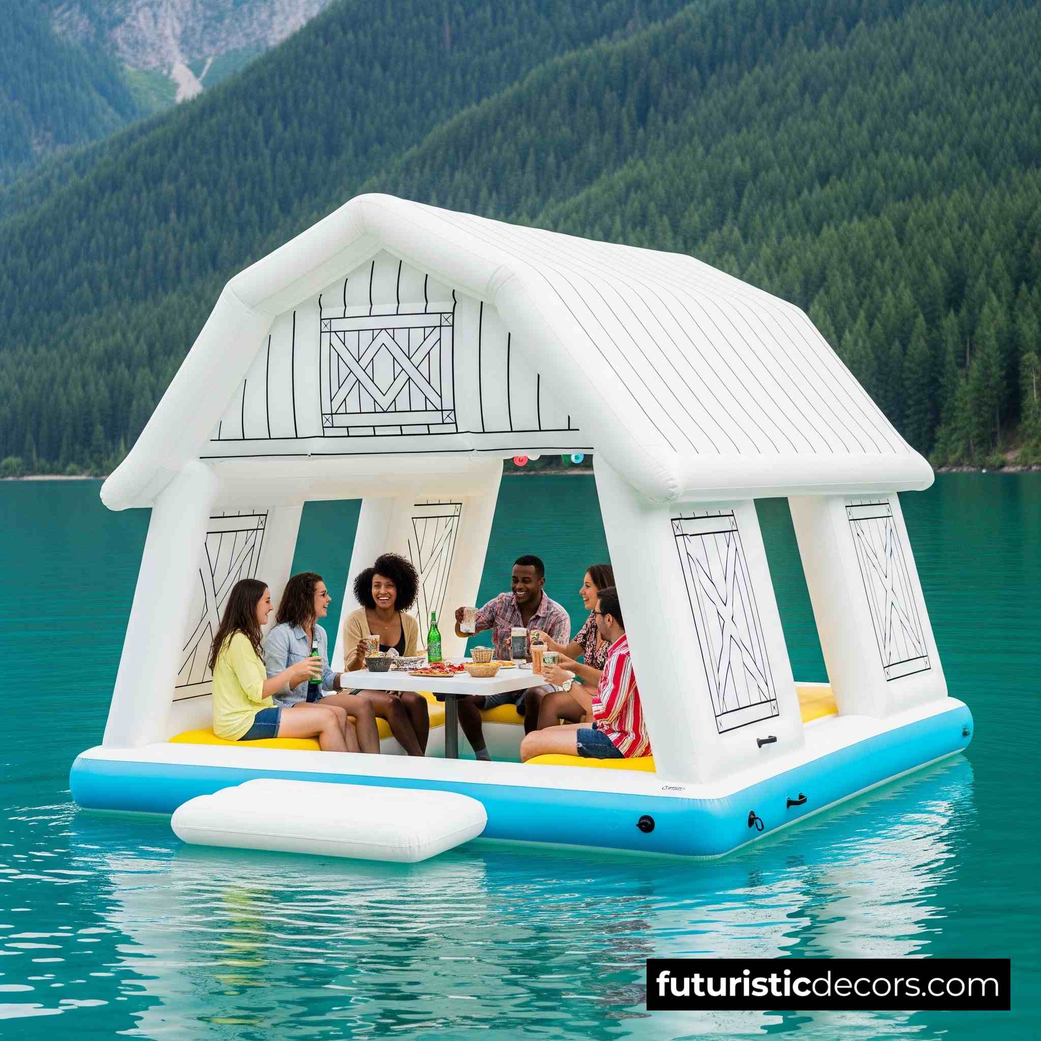 Inflatable Barn Lake Float