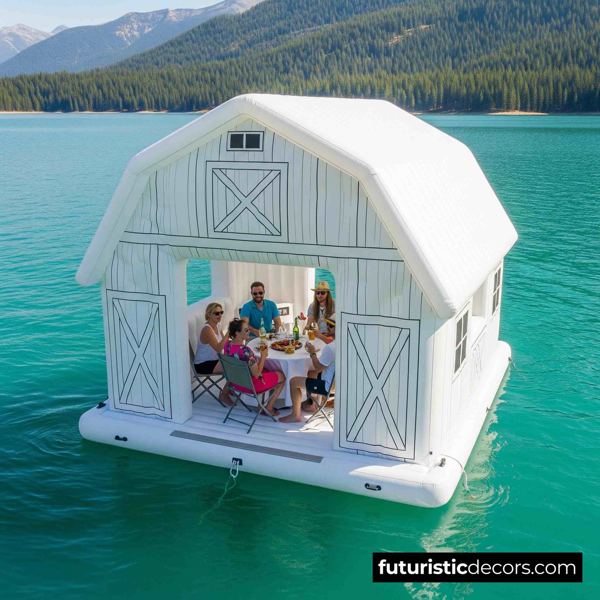 Inflatable Barn Lake Float