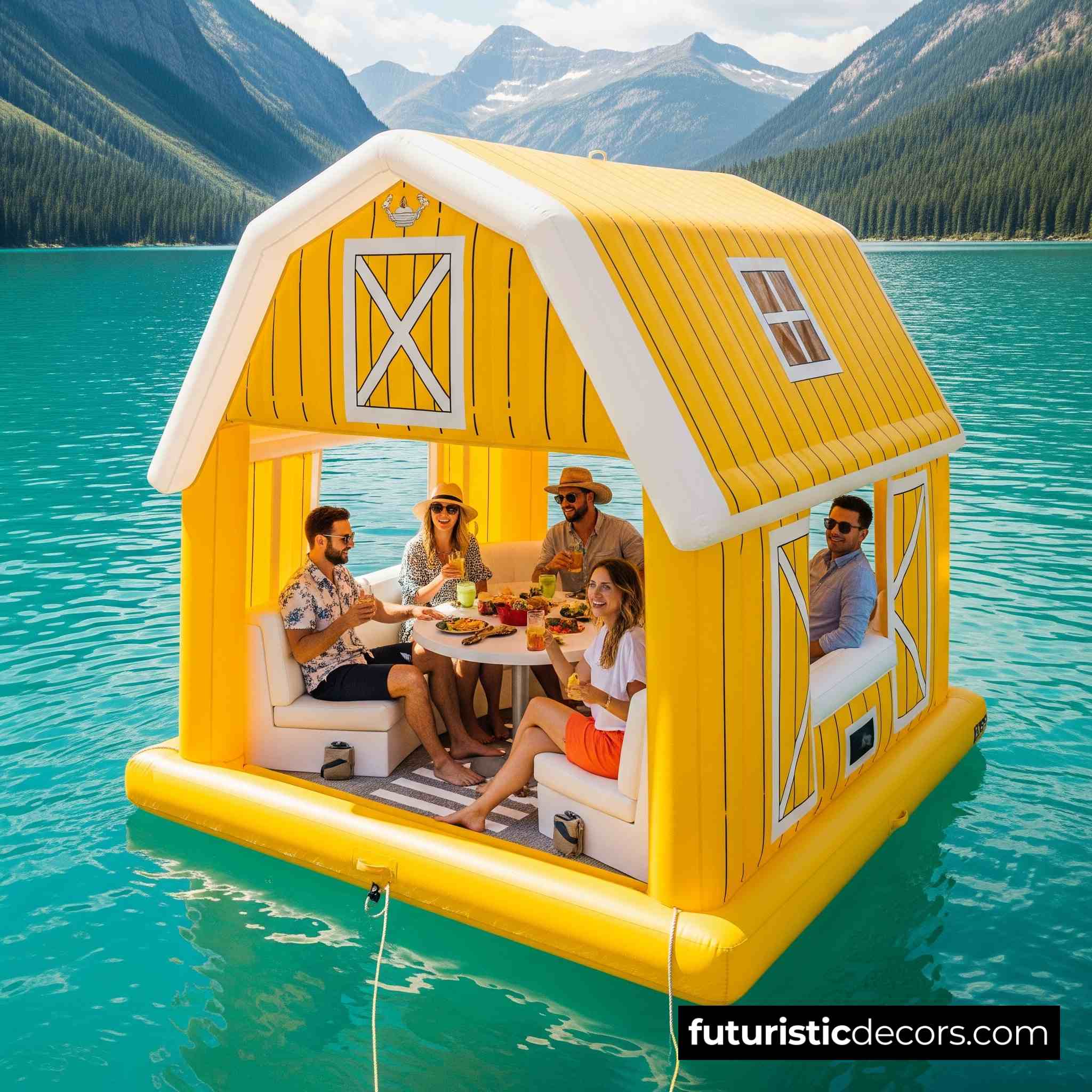 Inflatable Barn Lake Float