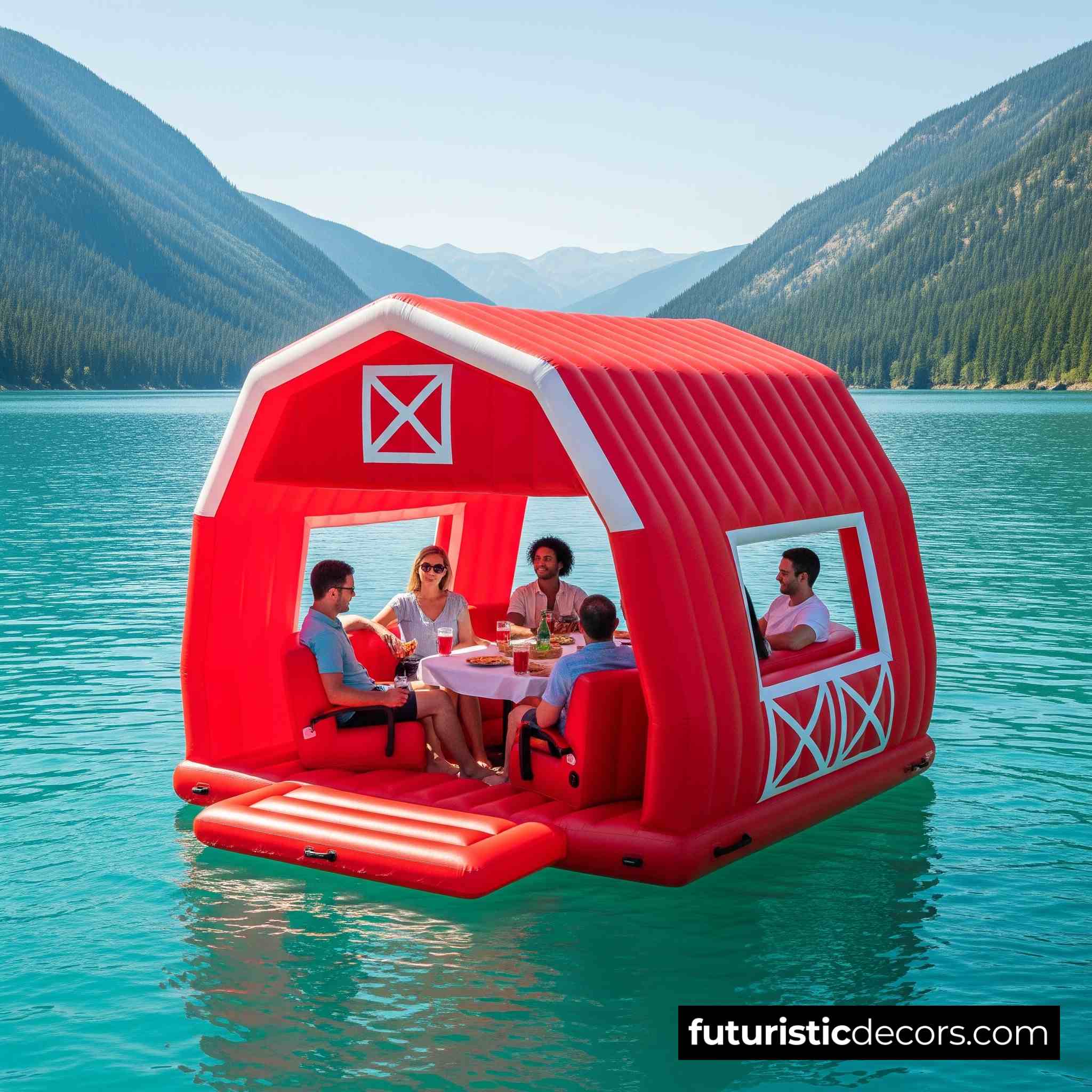 Inflatable Barn Lake Float