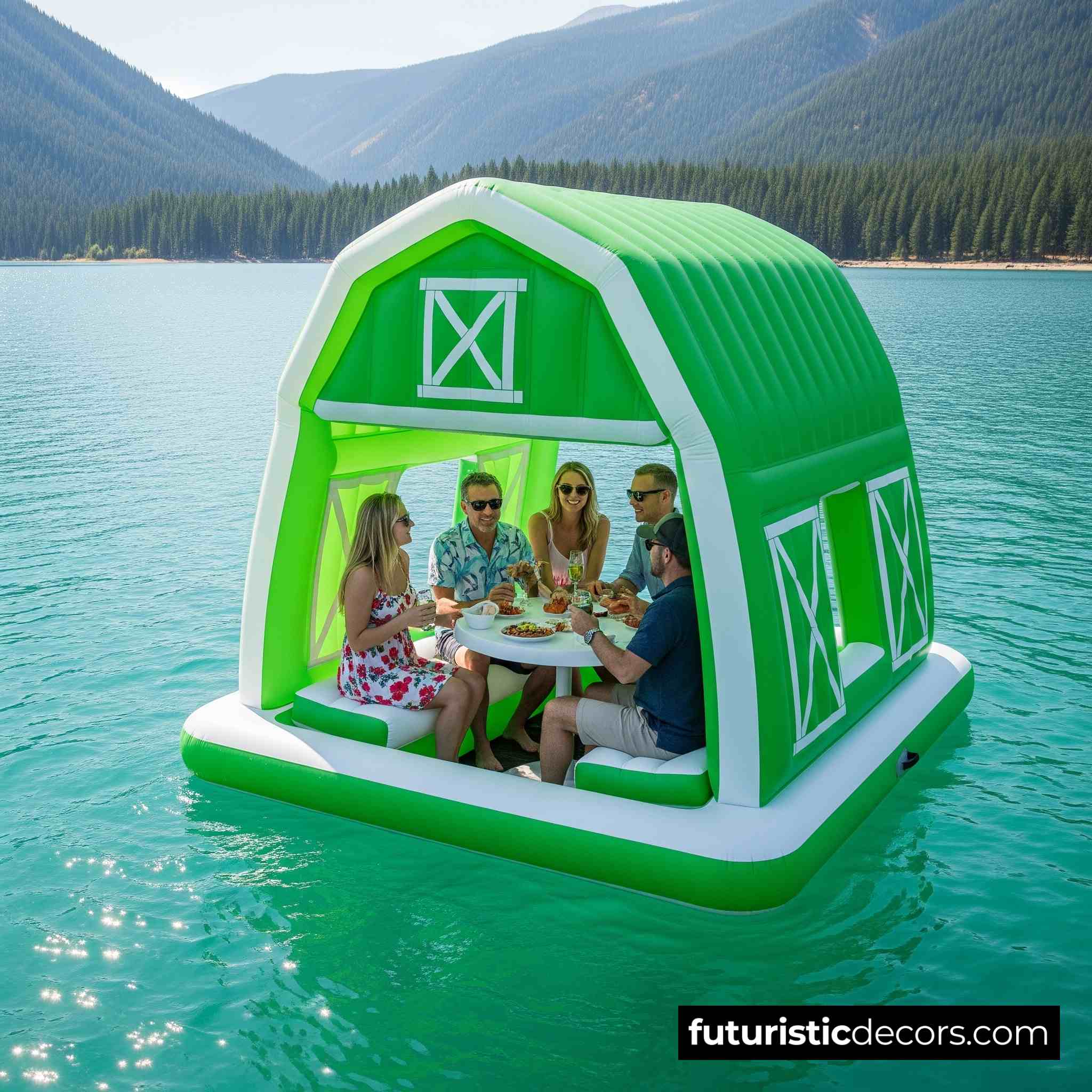 Inflatable Barn Lake Float