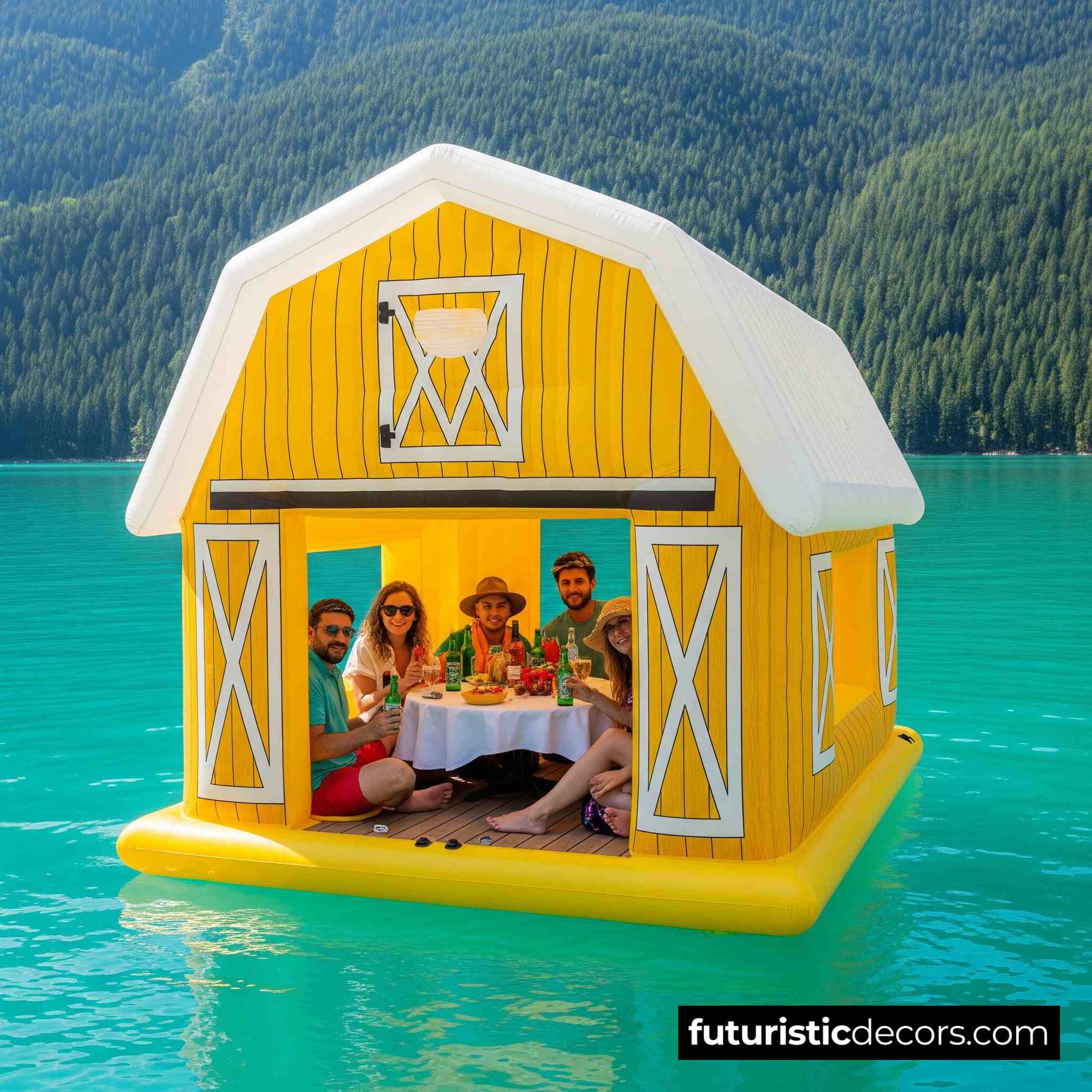 Inflatable Barn Lake Float