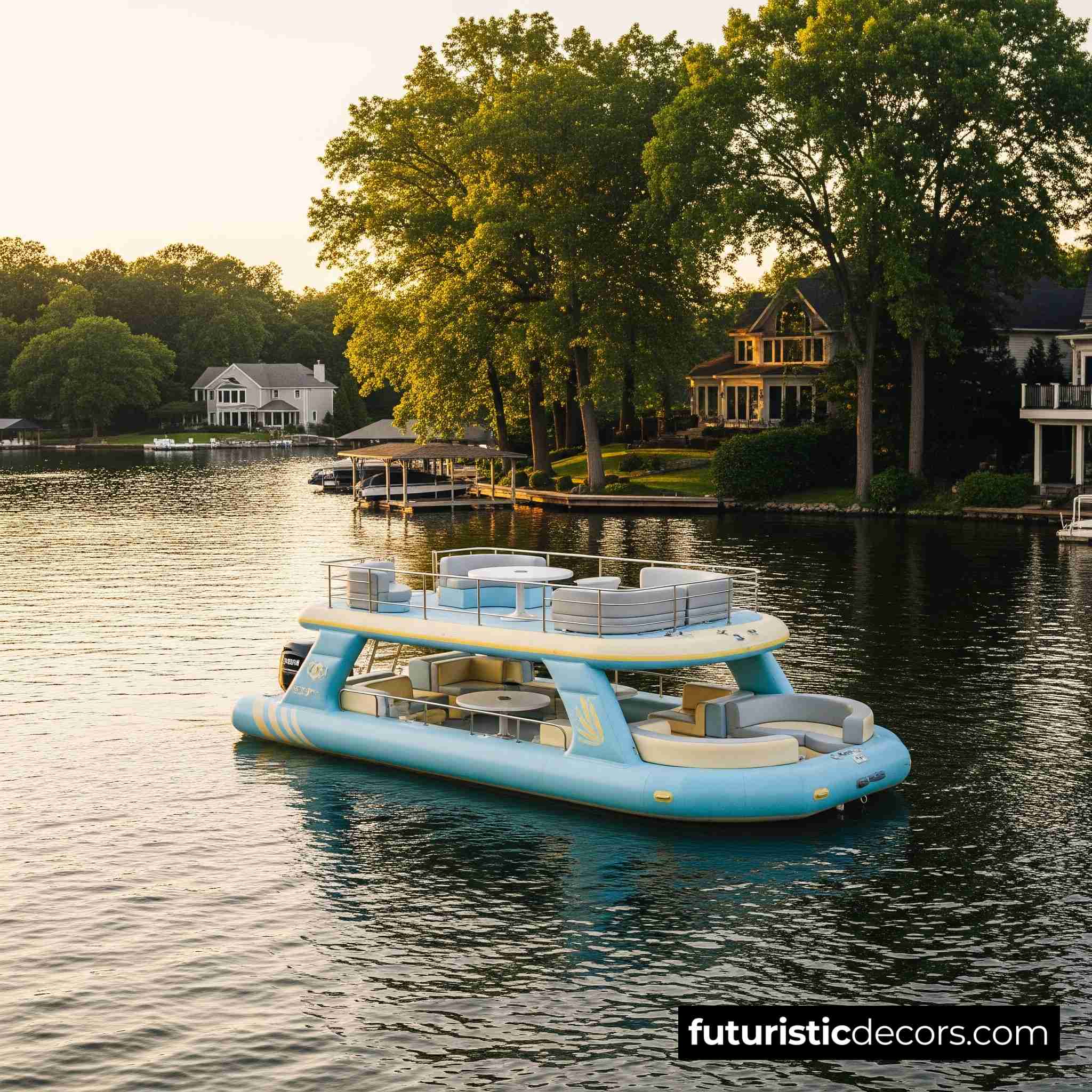 Inflatable Yacht Lake Floats