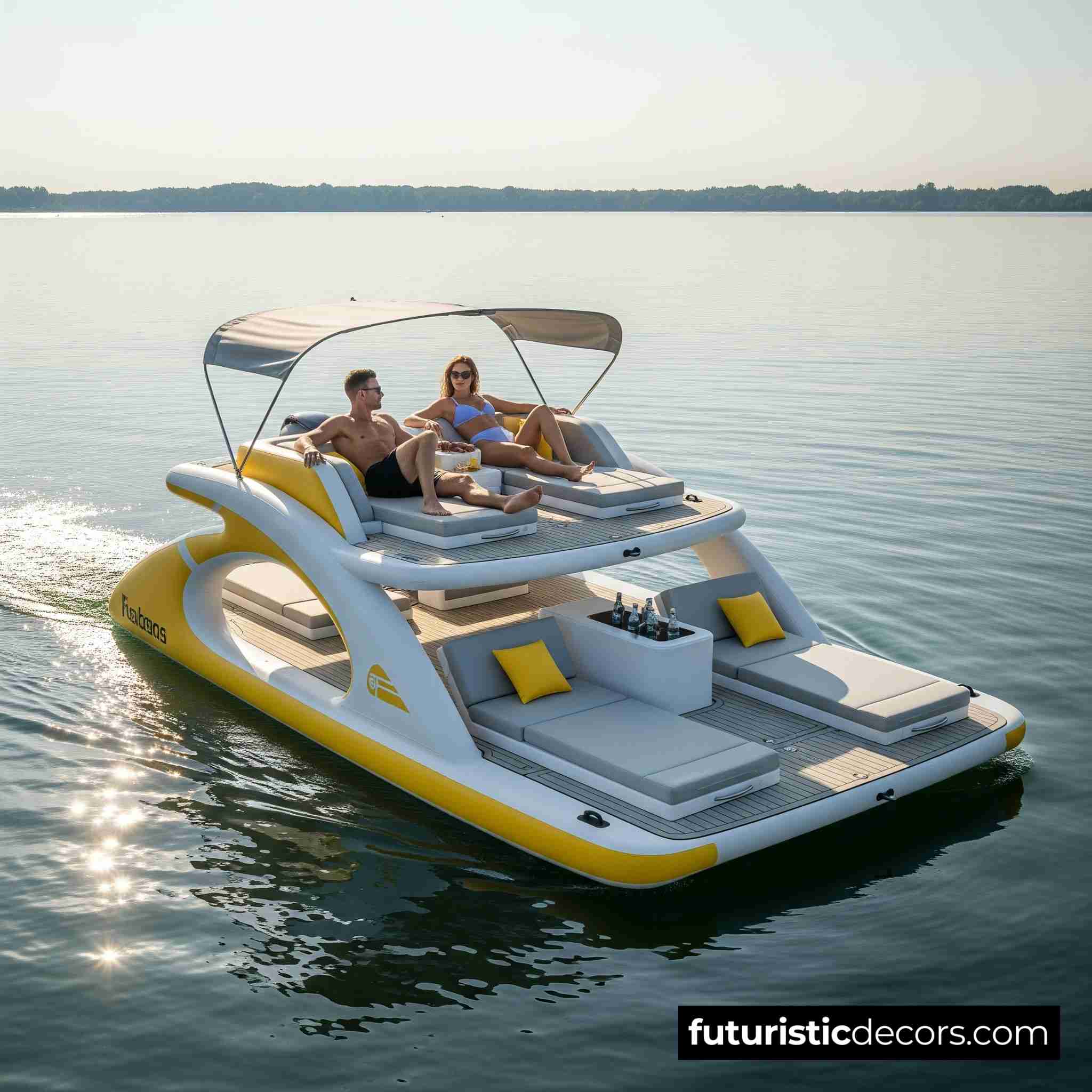 Inflatable Yacht Lake Floats