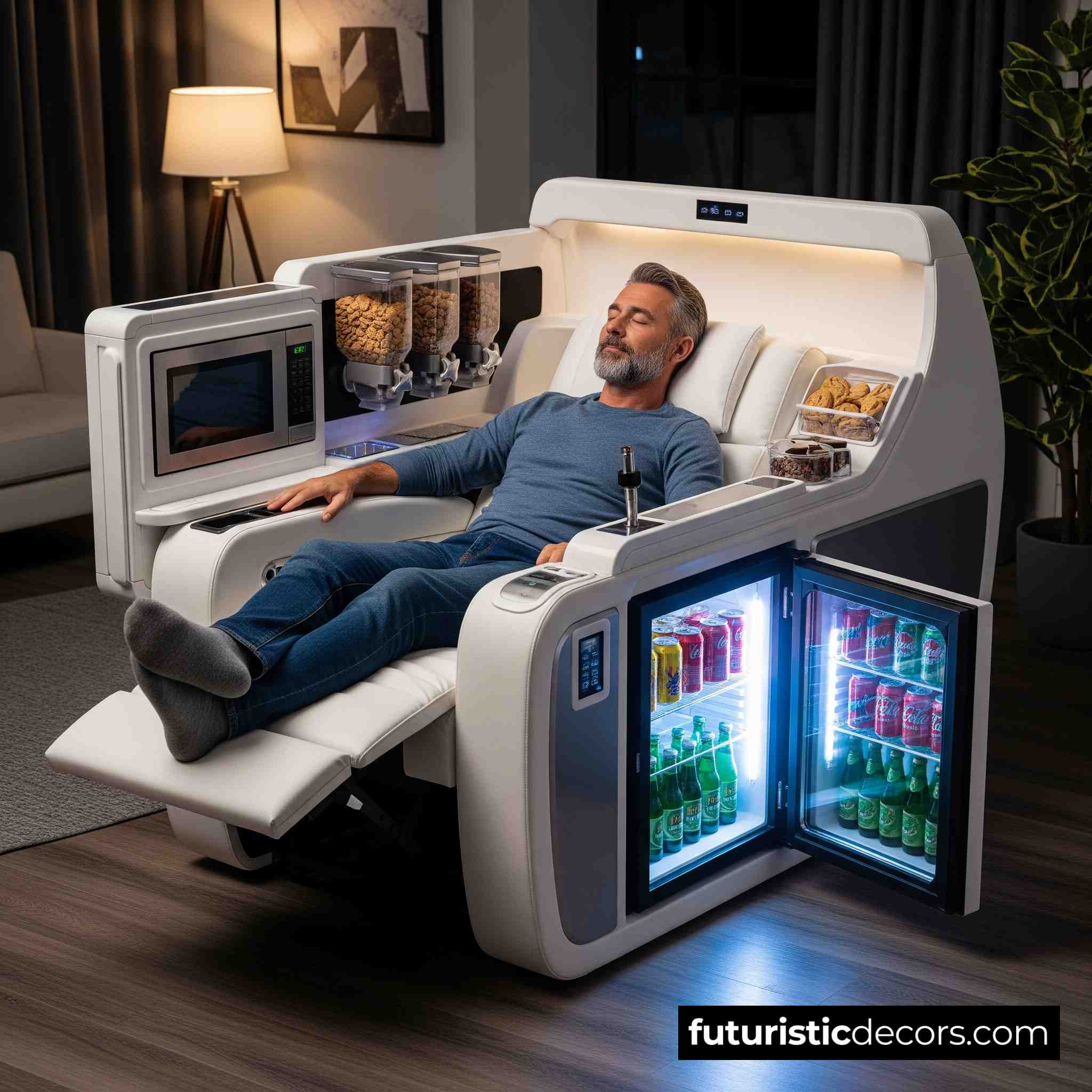 Lounger Pod with a Built-in Kitchen