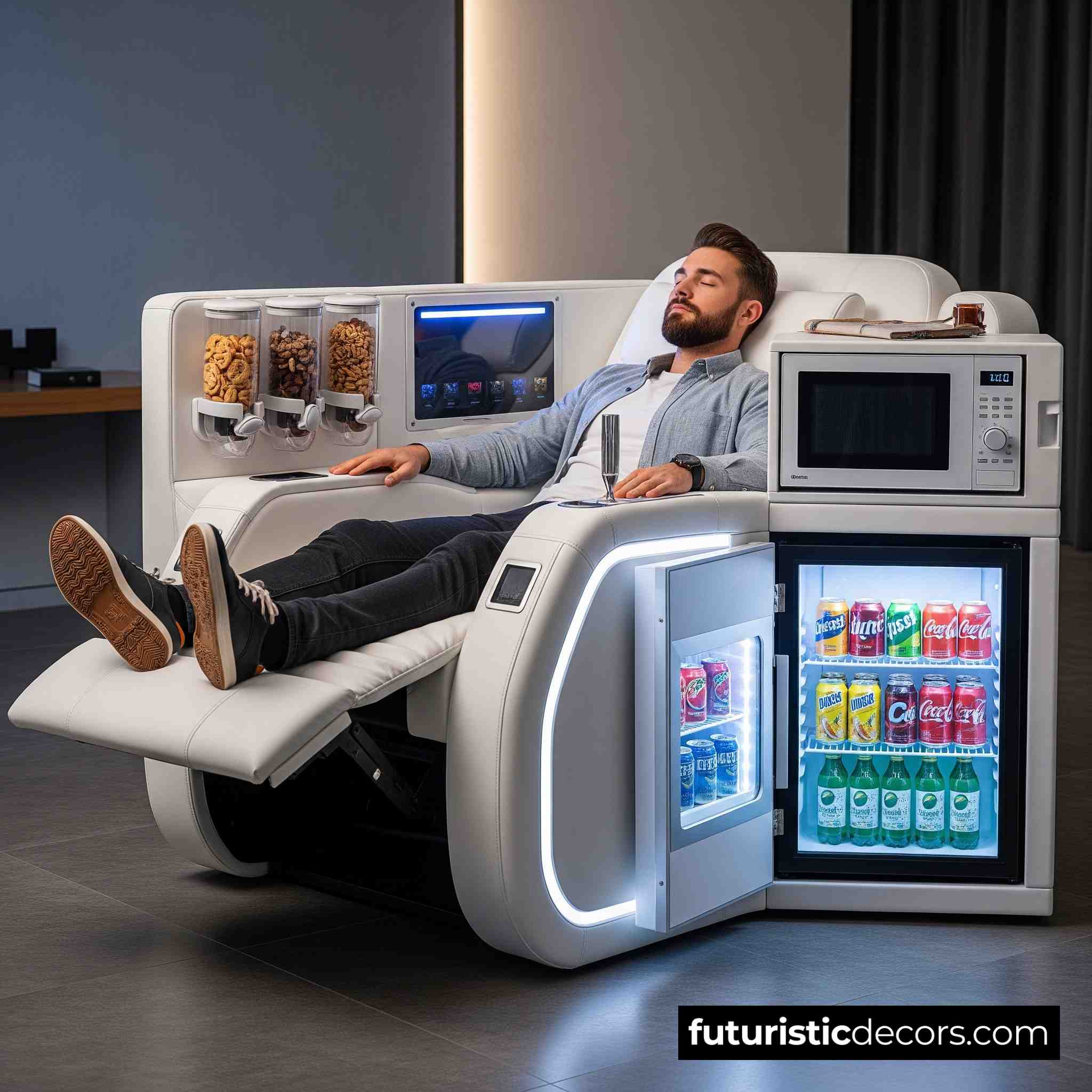 Lounger Pod with a Built-in Kitchen