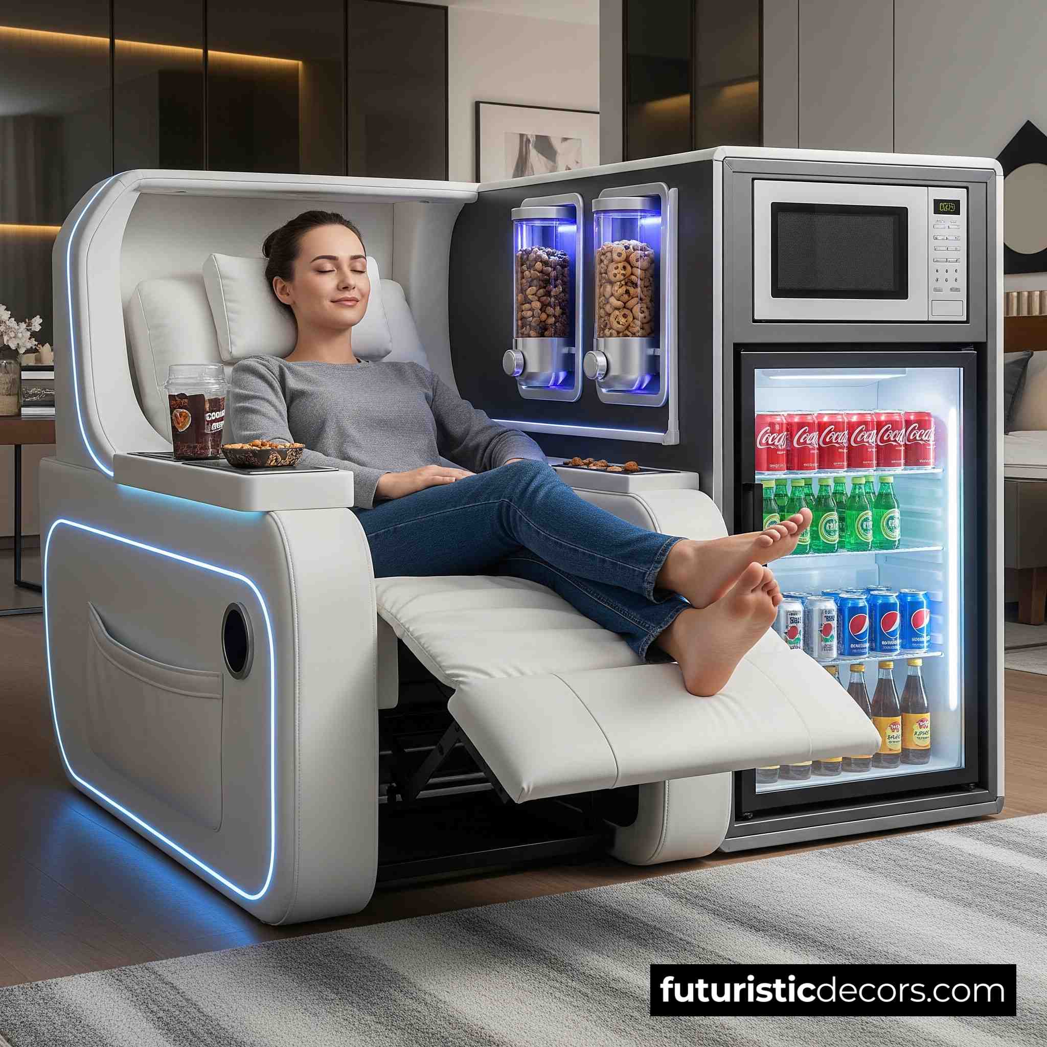Lounger Pod with a Built-in Kitchen