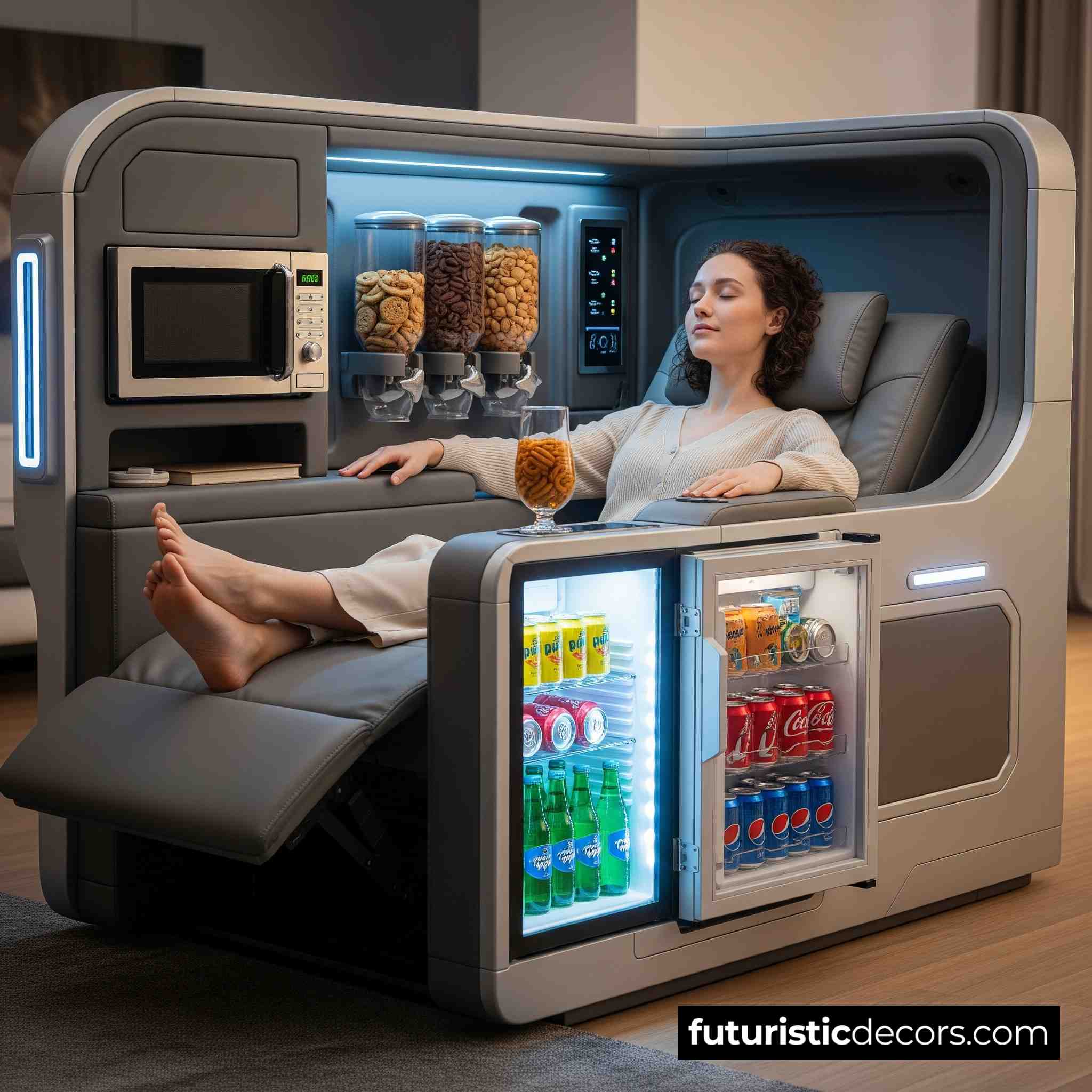Lounger Pod with a Built-in Kitchen