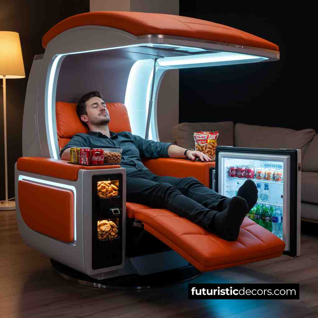 Lounger Pod with a Built-in Kitchen