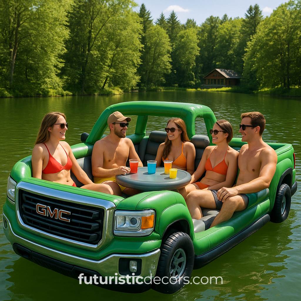 Pickup Truck Lake Floats