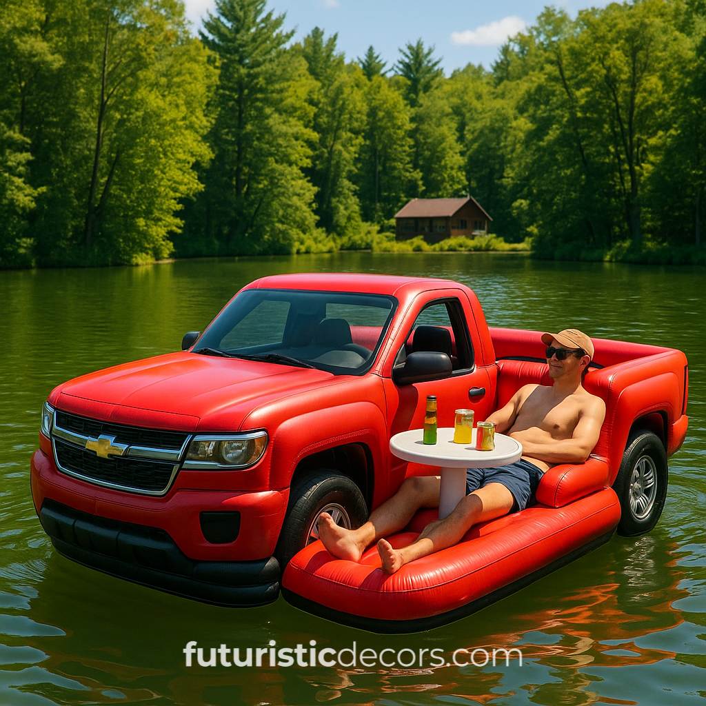 Pickup Truck Lake Floats