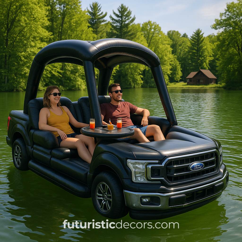 Pickup Truck Lake Floats