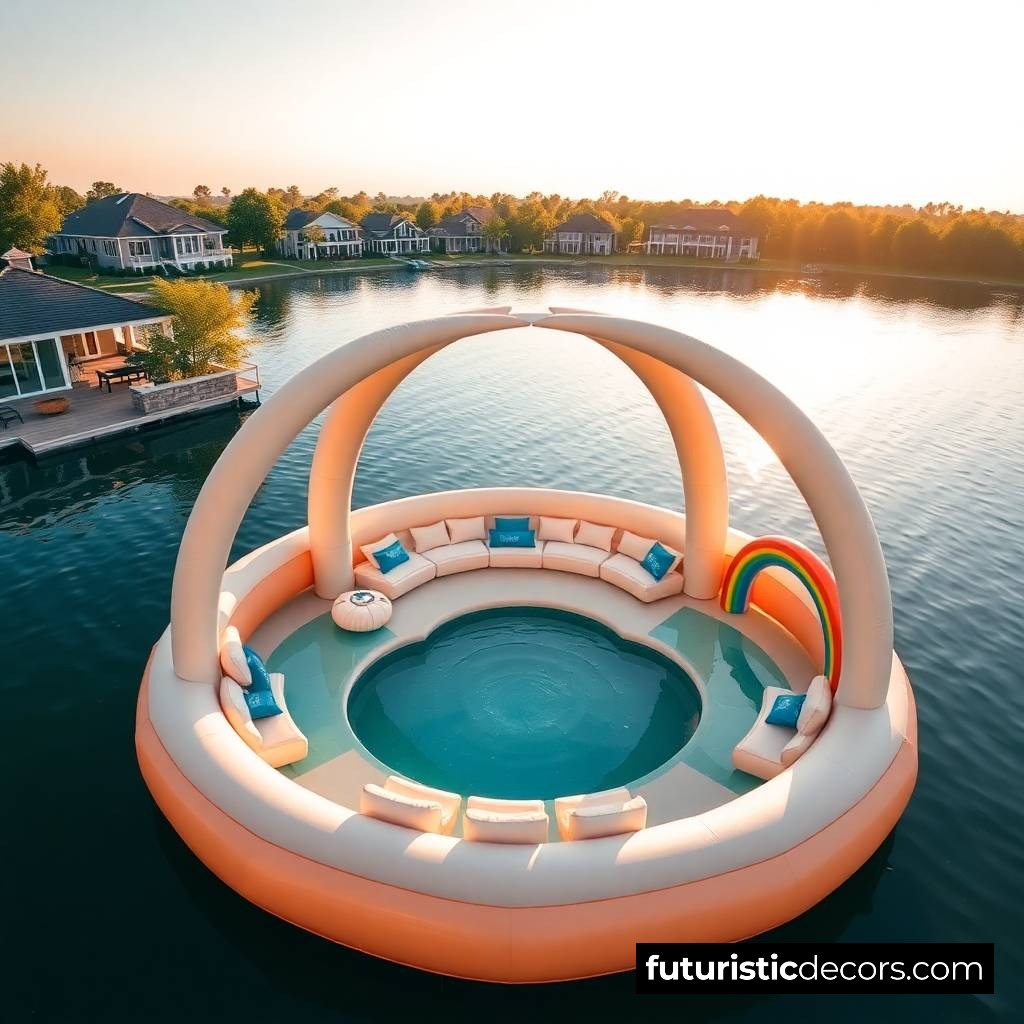 Party Floats with Net Bottom Pools