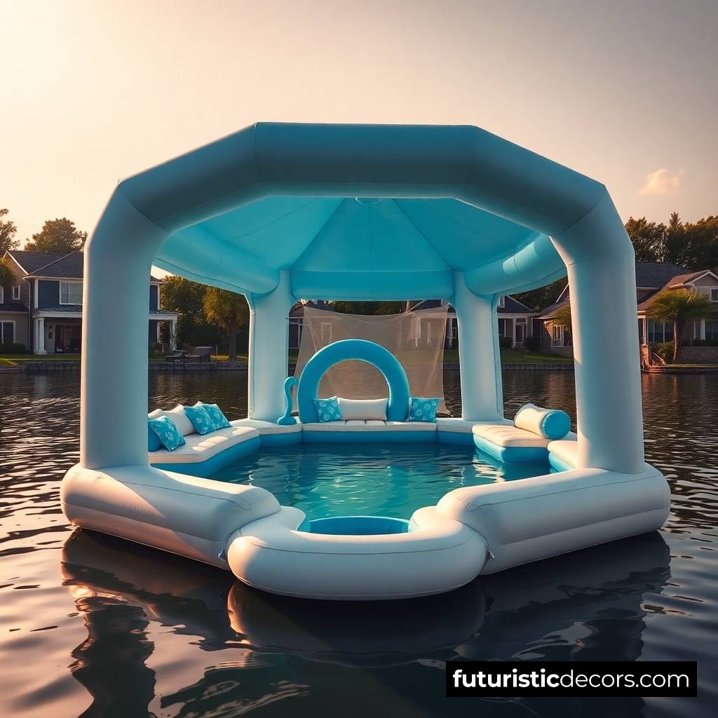 Party Floats with Net Bottom Pools
