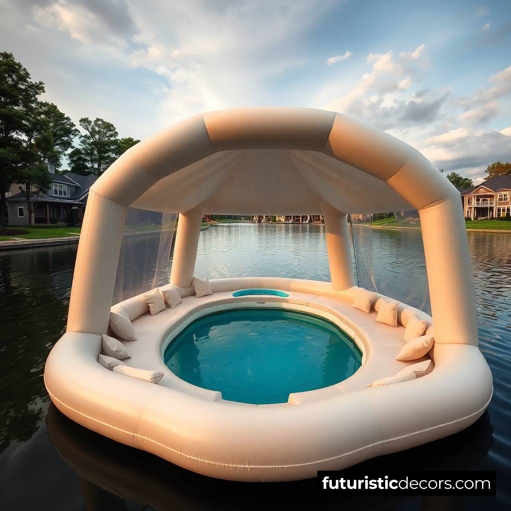 Party Floats with Net Bottom Pools