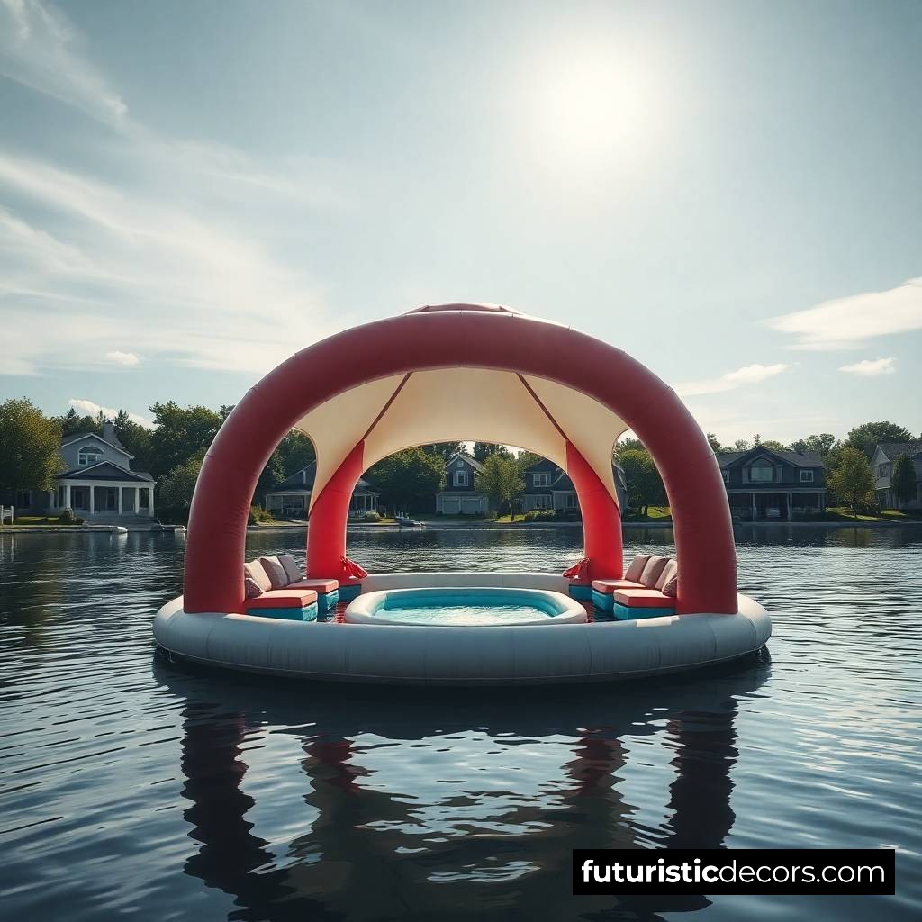 Party Floats with Net Bottom Pools