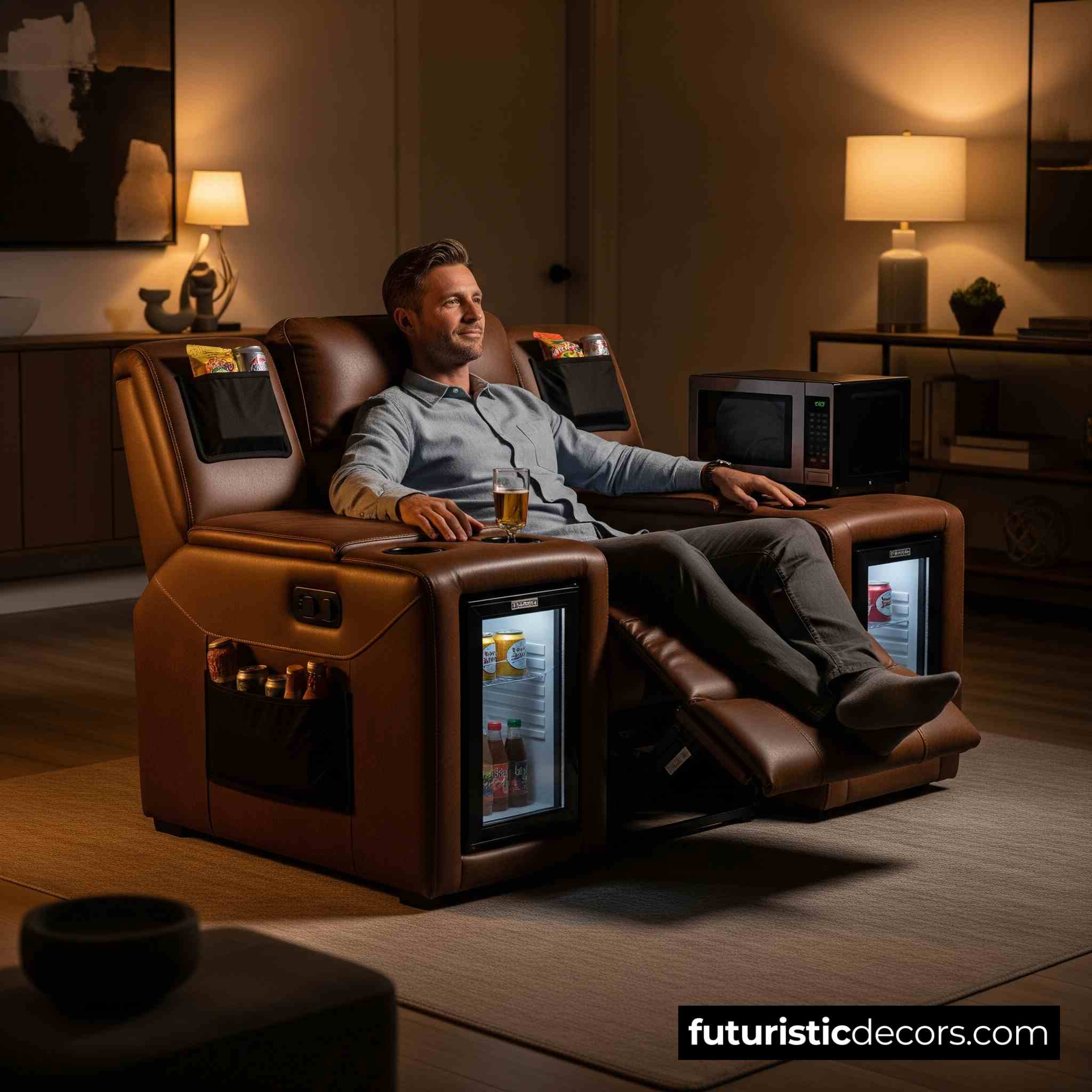 Recliner with a Built-in Kitchen
