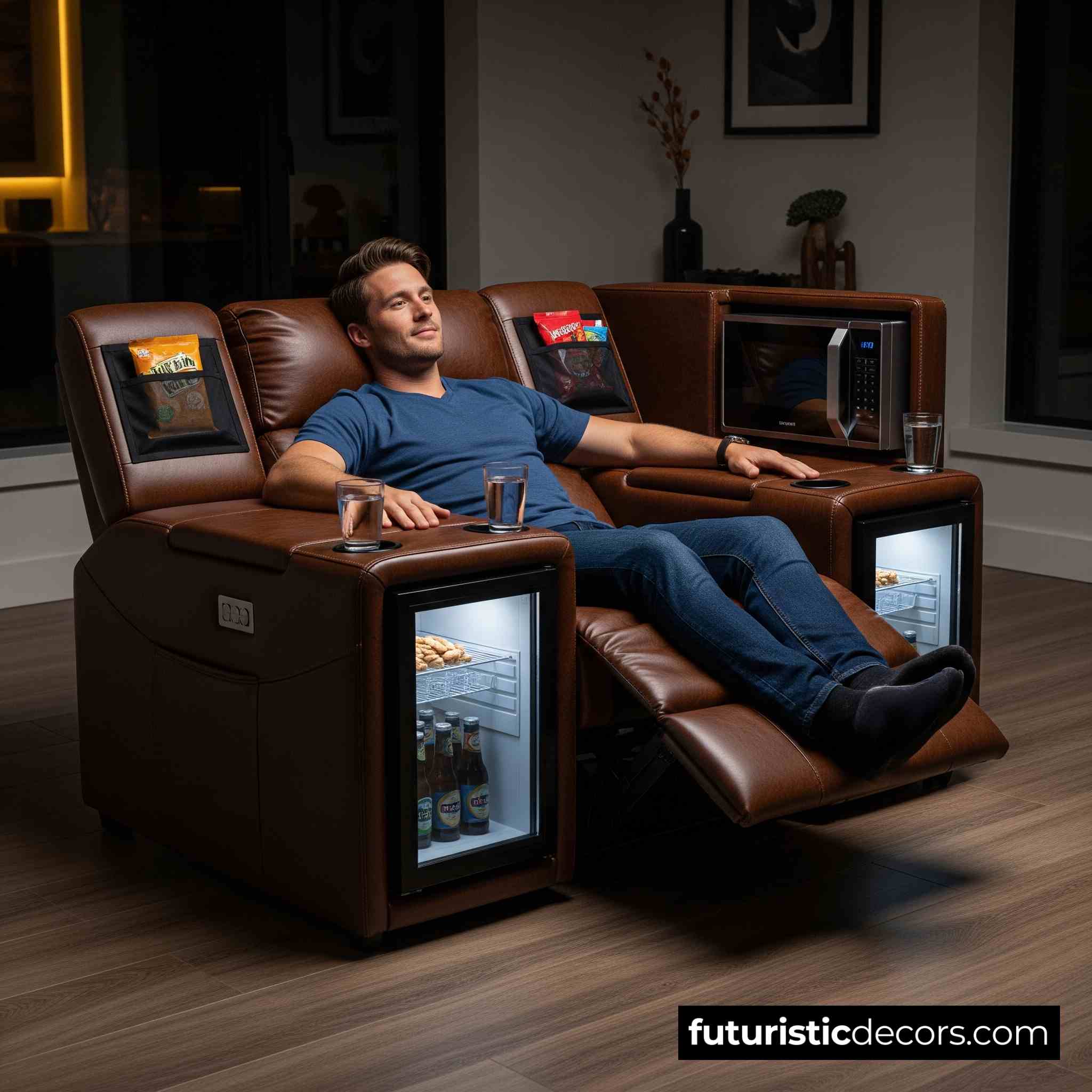 Recliner with a Built-in Kitchen