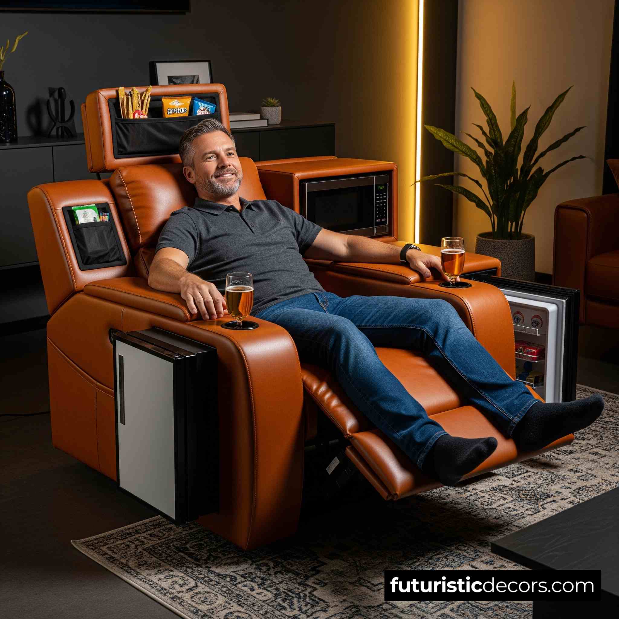 Recliner with a Built-in Kitchen
