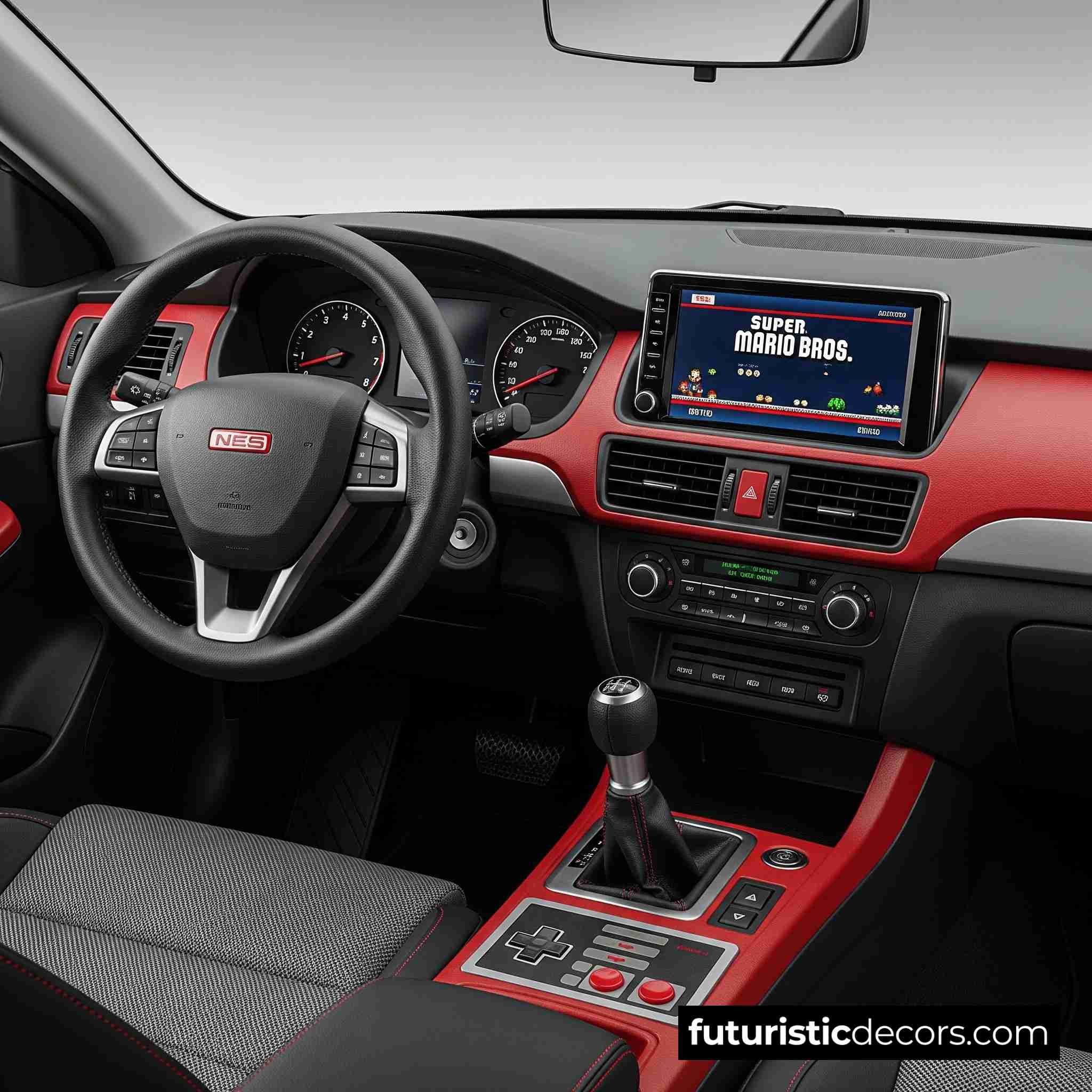 Retro Game Console Car Interior