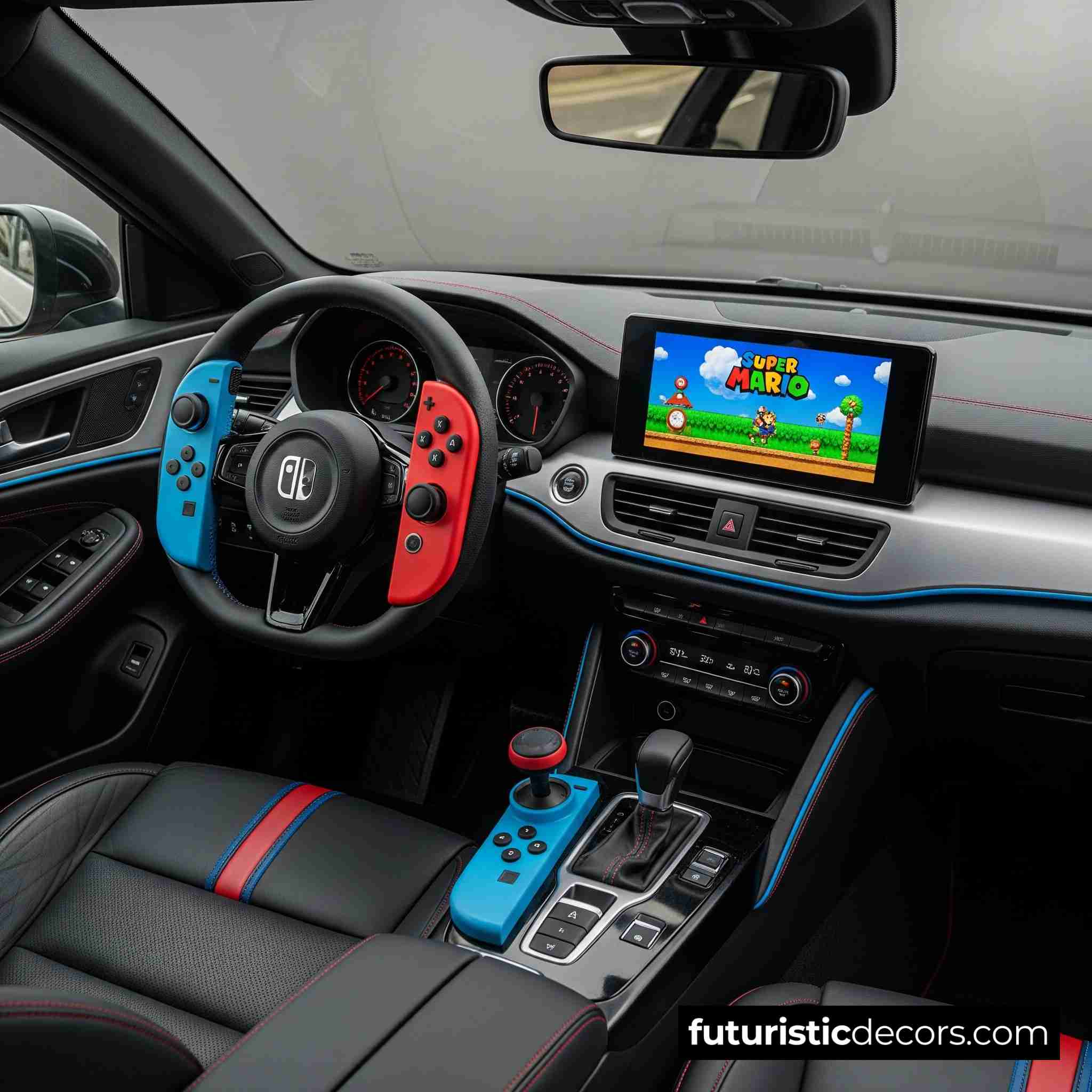 Retro Game Console Car Interior