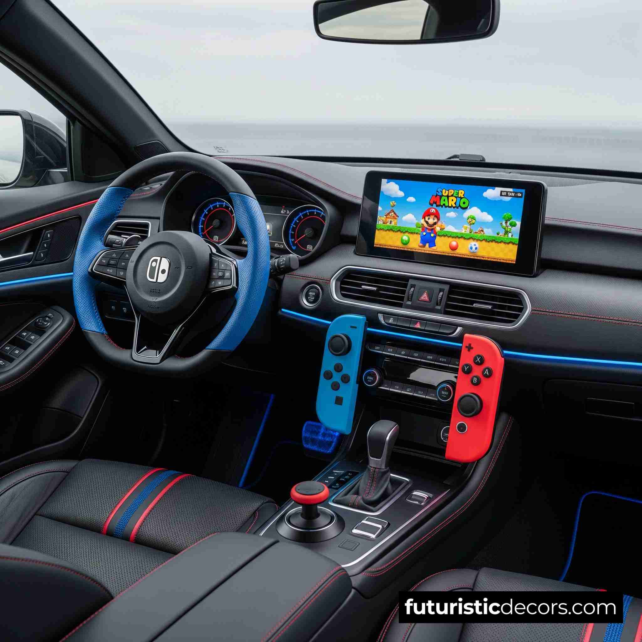 Retro Game Console Car Interior