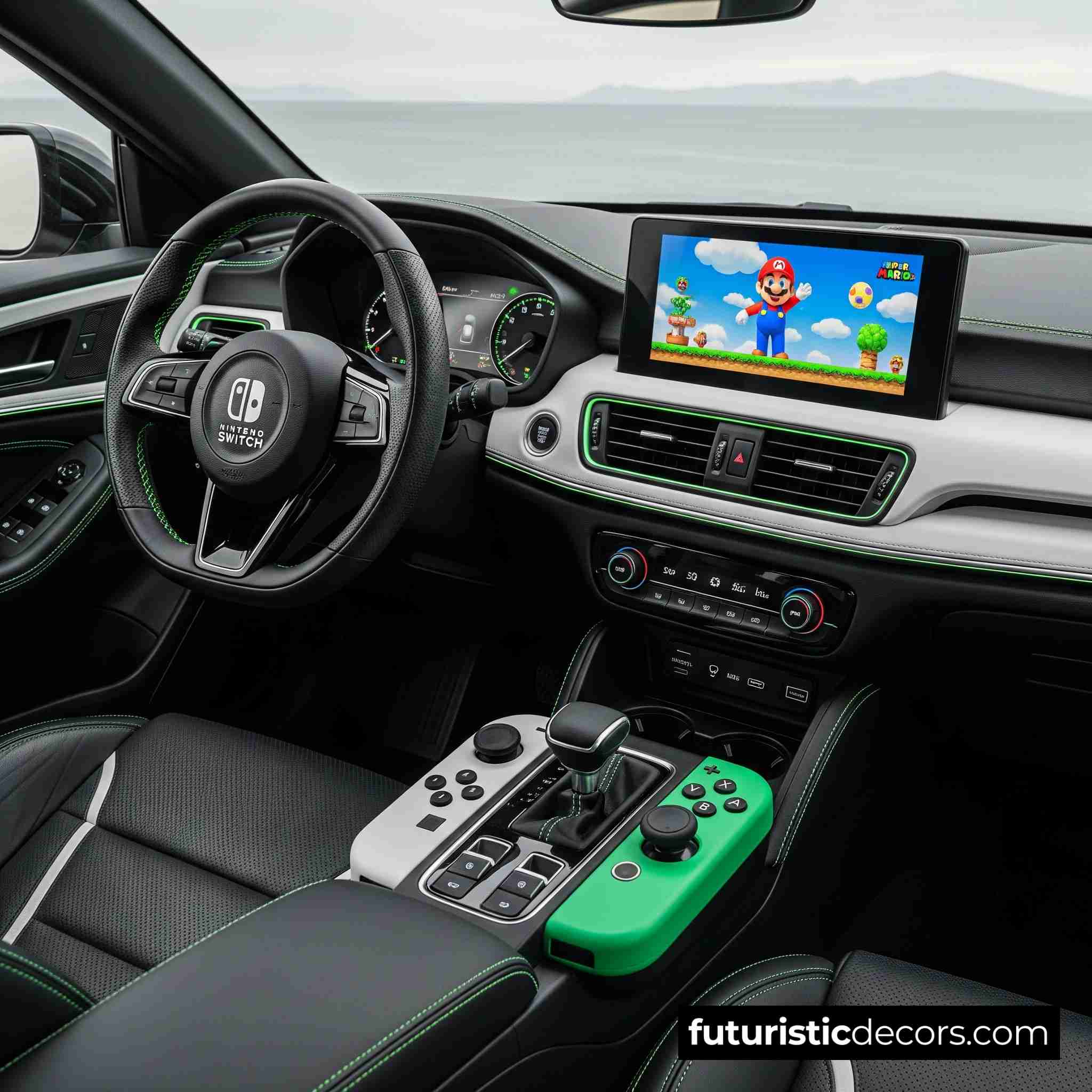 Retro Game Console Car Interior