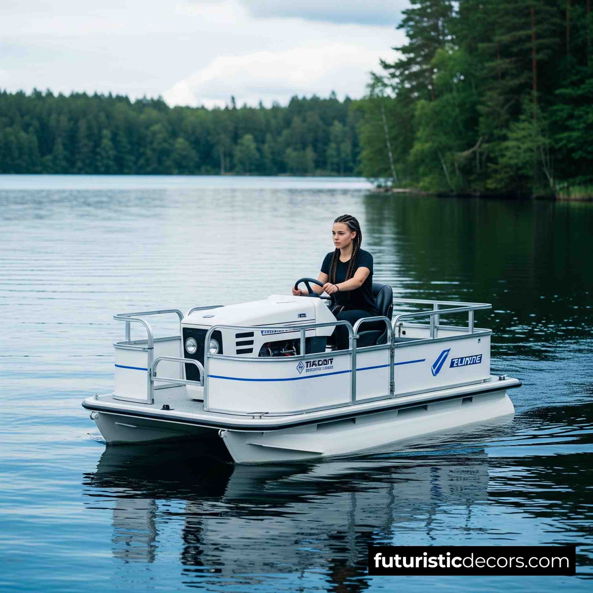 Tractor Pontoon Boat
