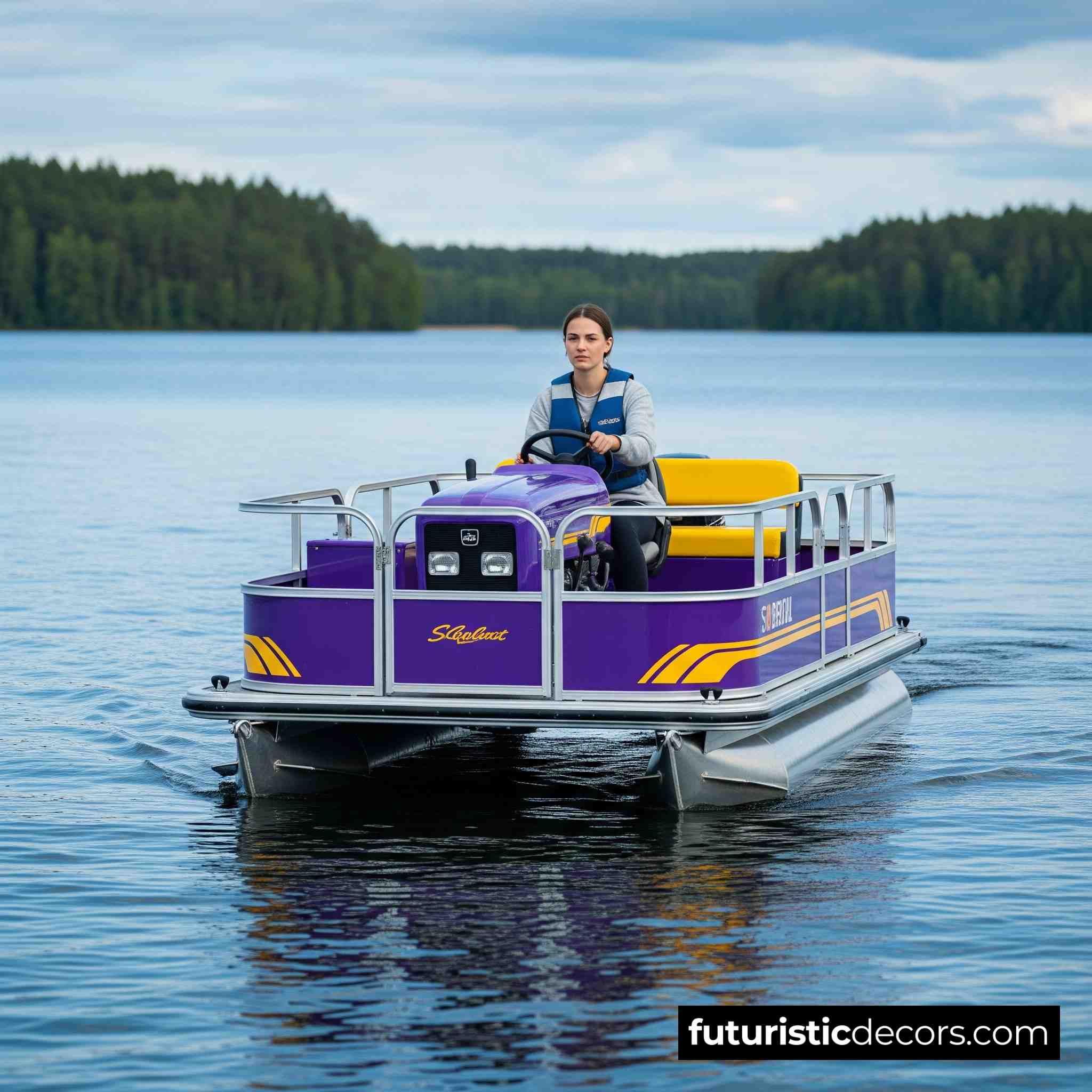 Tractor Pontoon Boat