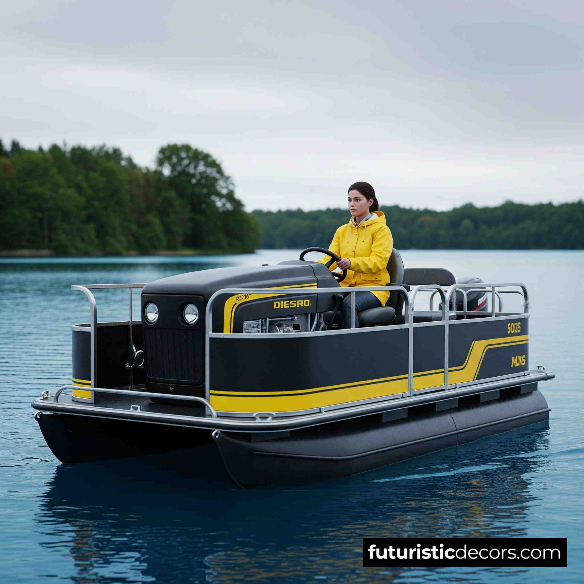 Tractor Pontoon Boat
