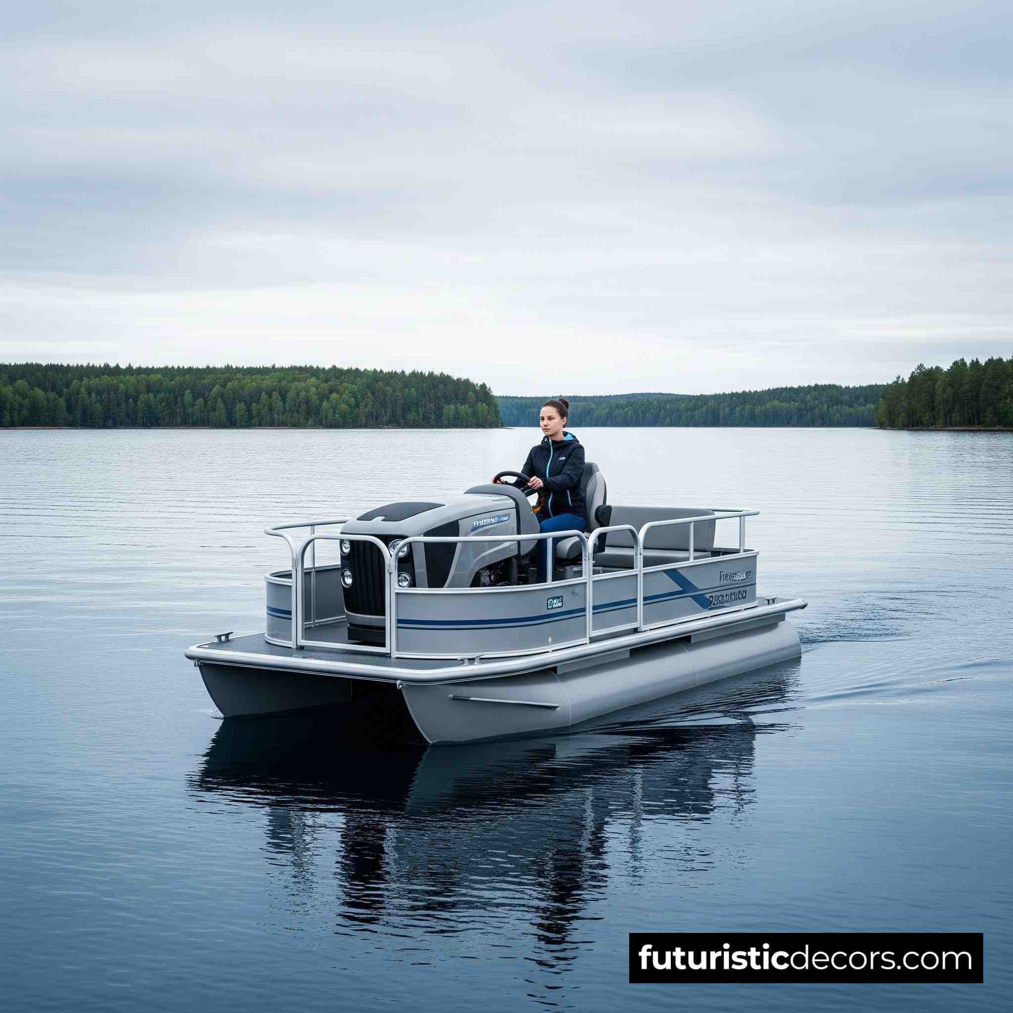 Tractor Pontoon Boat