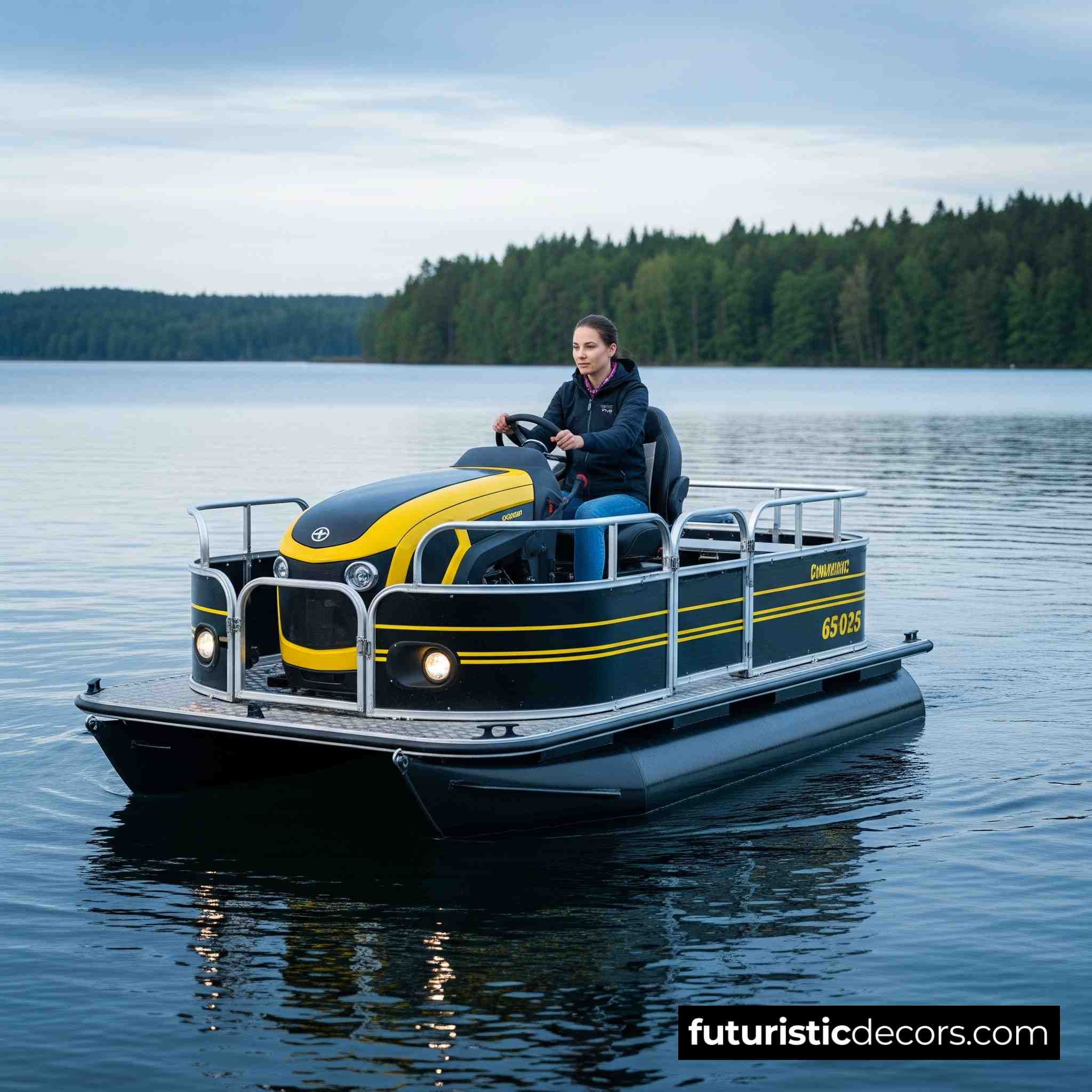 Tractor Pontoon Boat