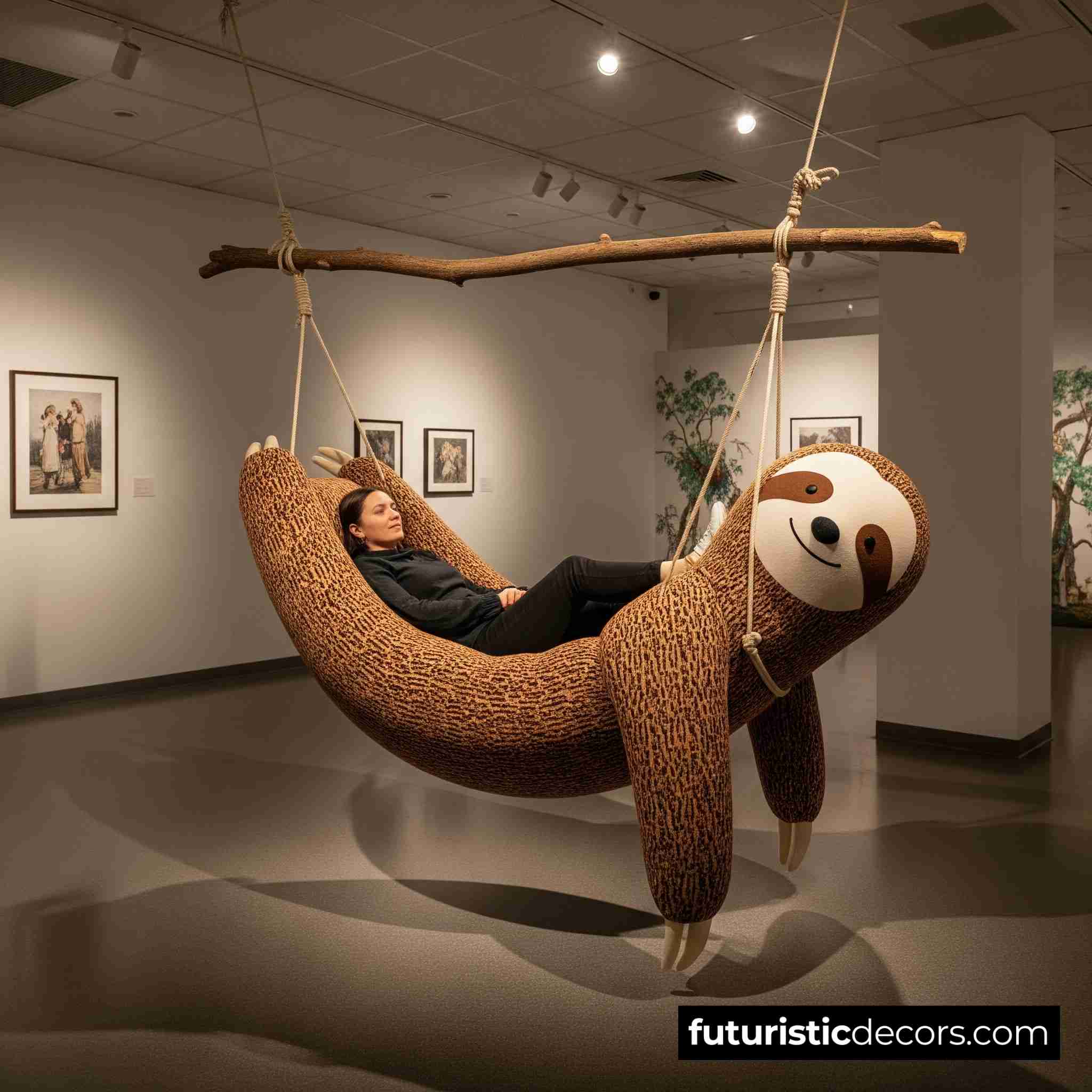 Giant Hanging Sloth Lounger