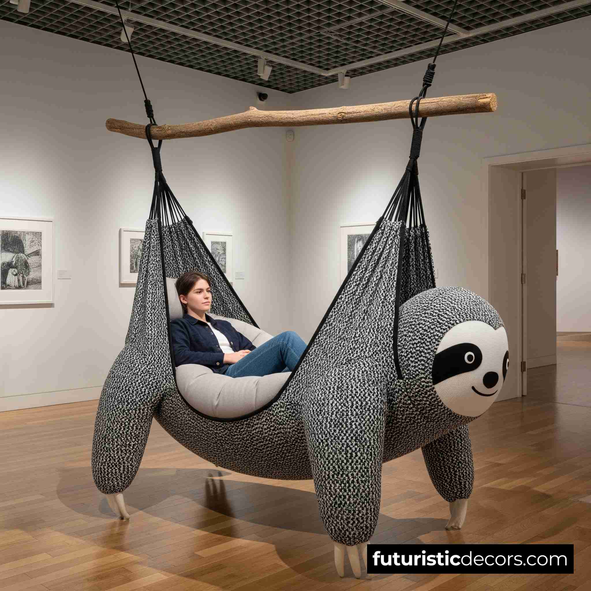 Giant Hanging Sloth Lounger