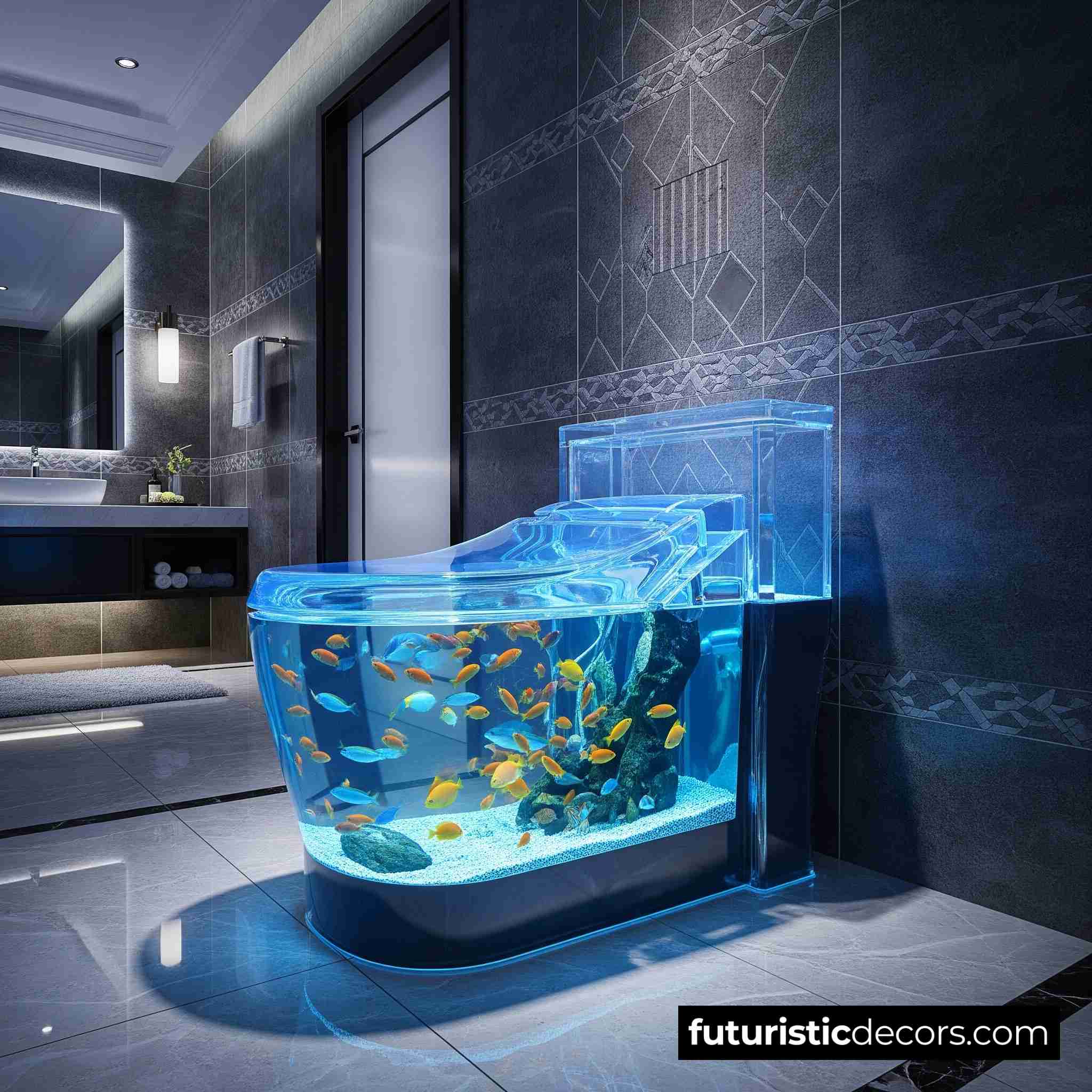 Transparent Fish Tank Toilets
