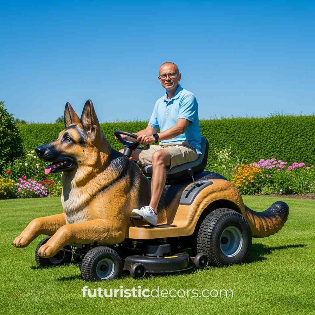 Dog Shaped Lawn Mower