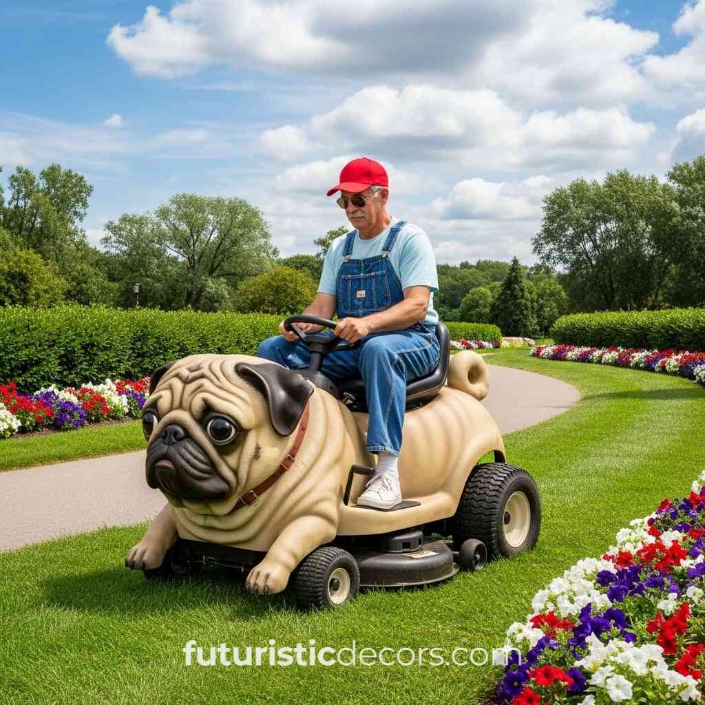 Dog Shaped Lawn Mower