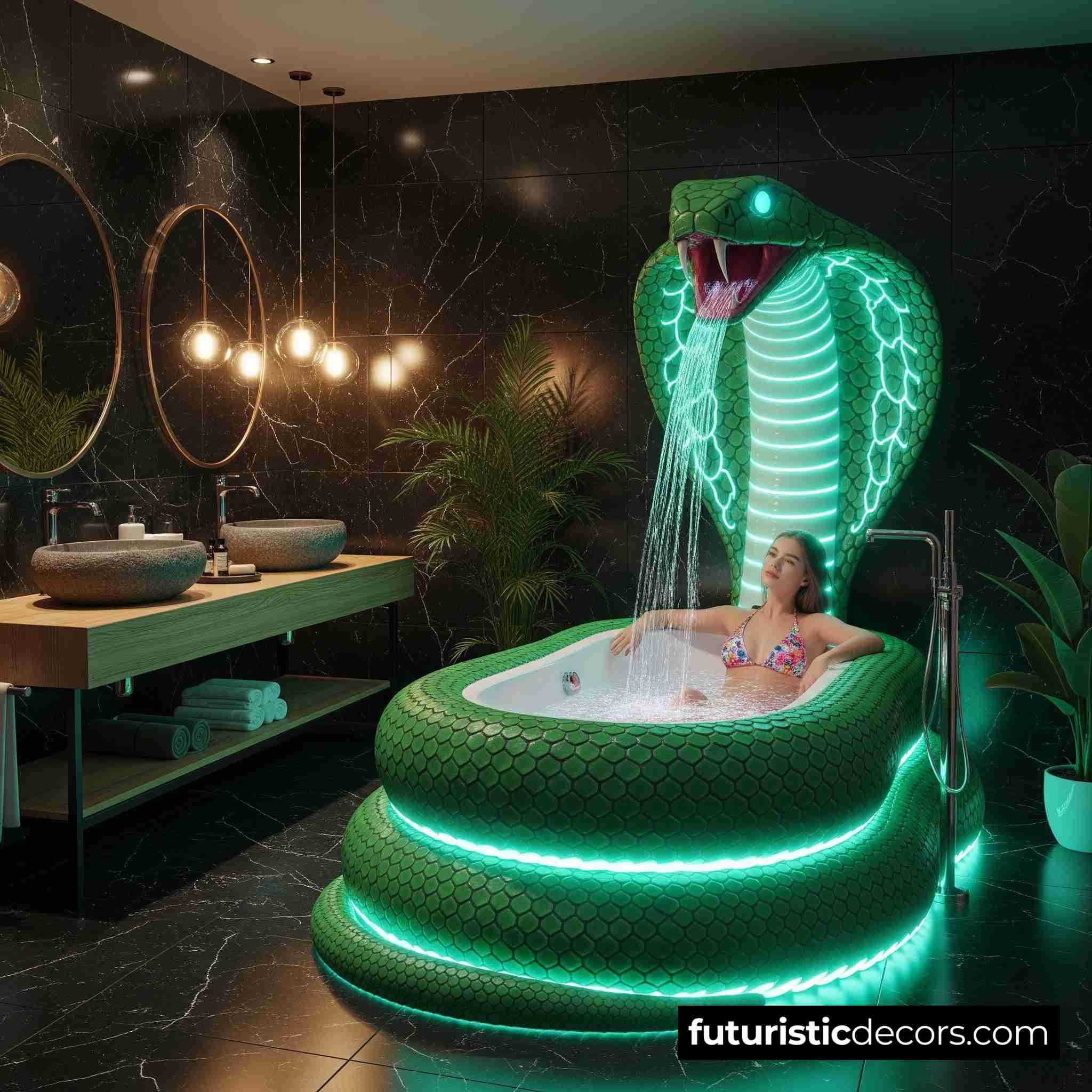 Stunning Snake Bathtub