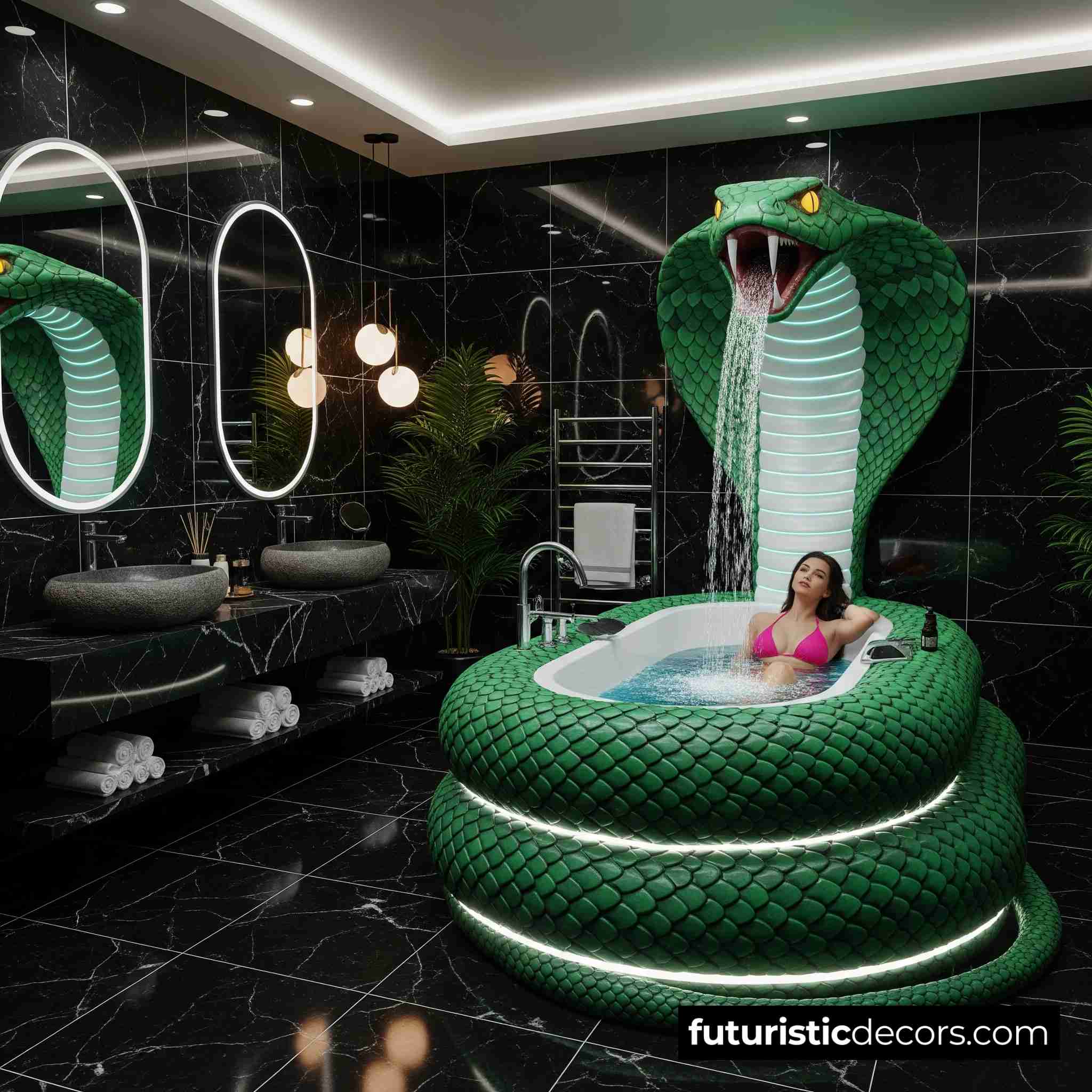 Stunning Snake Bathtub