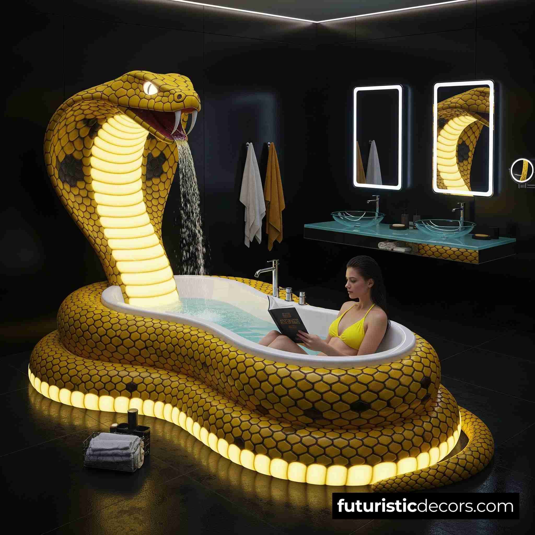 Stunning Snake Bathtub
