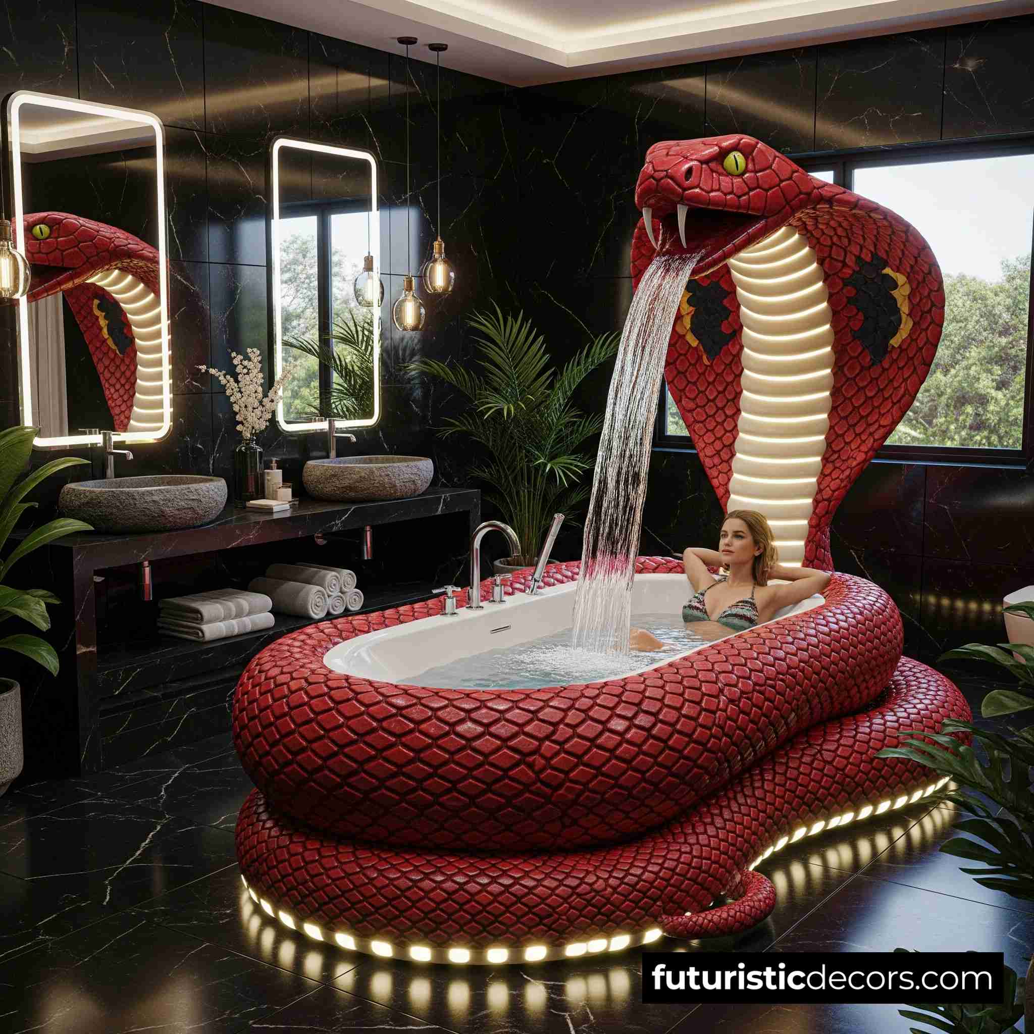 Stunning Snake Bathtub