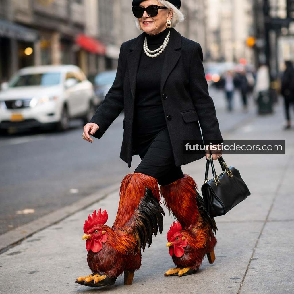 Chicken-Shaped Boots