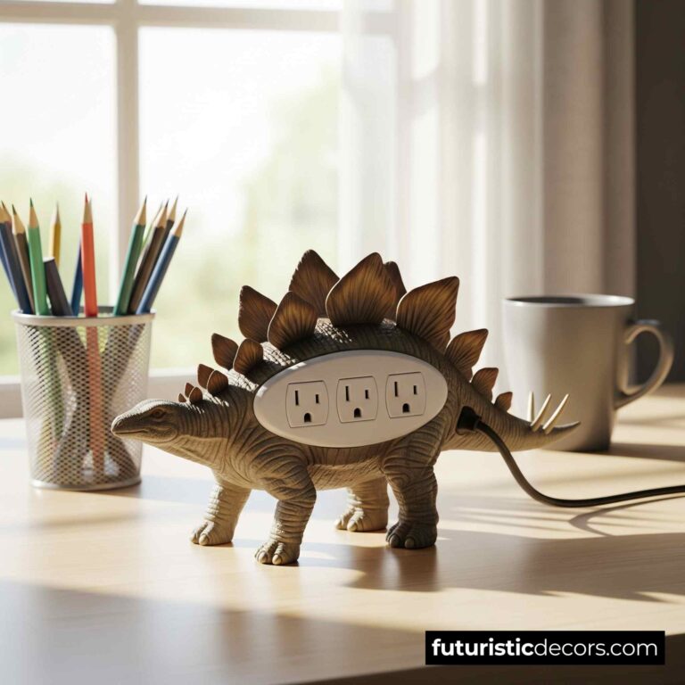 Dinosaur Surge Protector Plugs that roar into your workspace in style